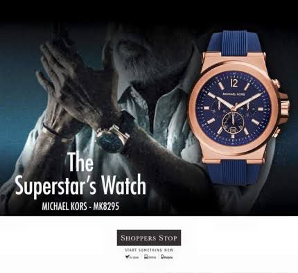 Michael Kors Watch Chronograph Dylan Navy Silicone Strap ( Without Box )