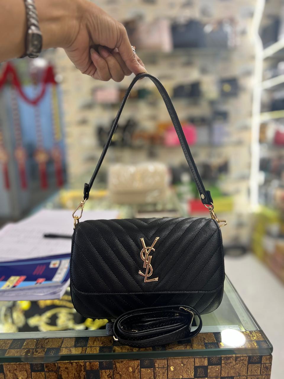 ECONOMICALS YSL HAND + SHOULDER BAG WITH TWO SLINGS