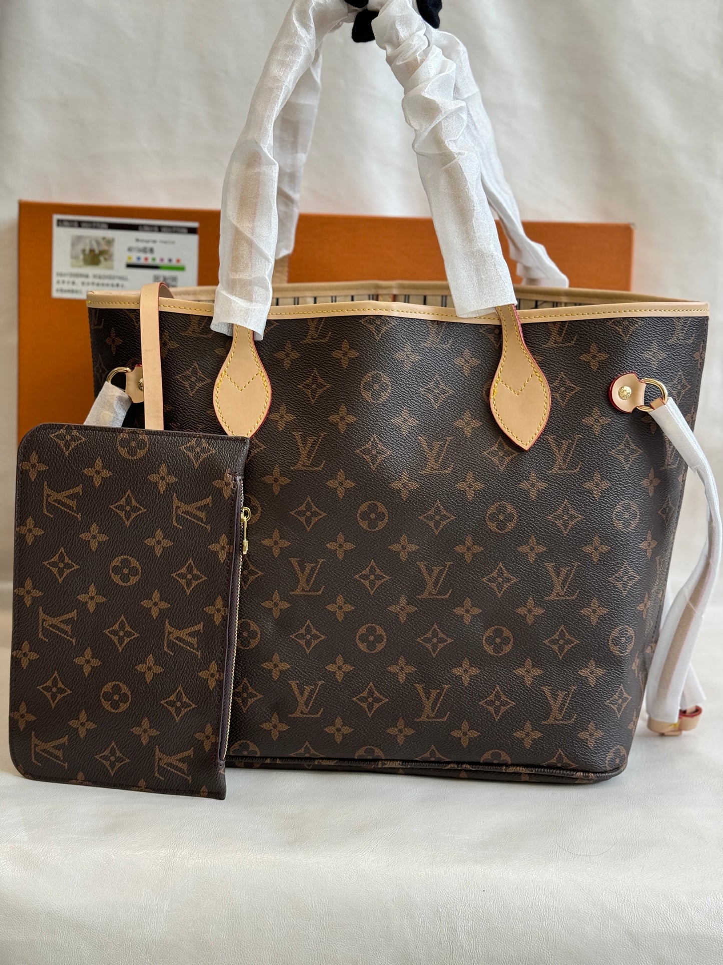 LOUIS VUITTON NEVERFULL MONOGRAM TOTE WITH WALLET ( WITH BOX )