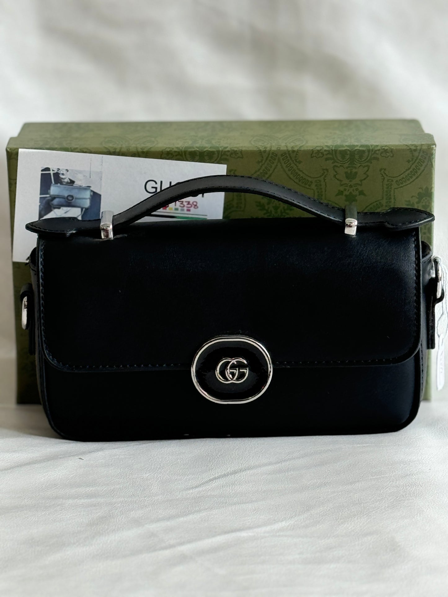 GUCCI GG BLACK PETITE MINI SHOULDER BAG ( WITH BOX )