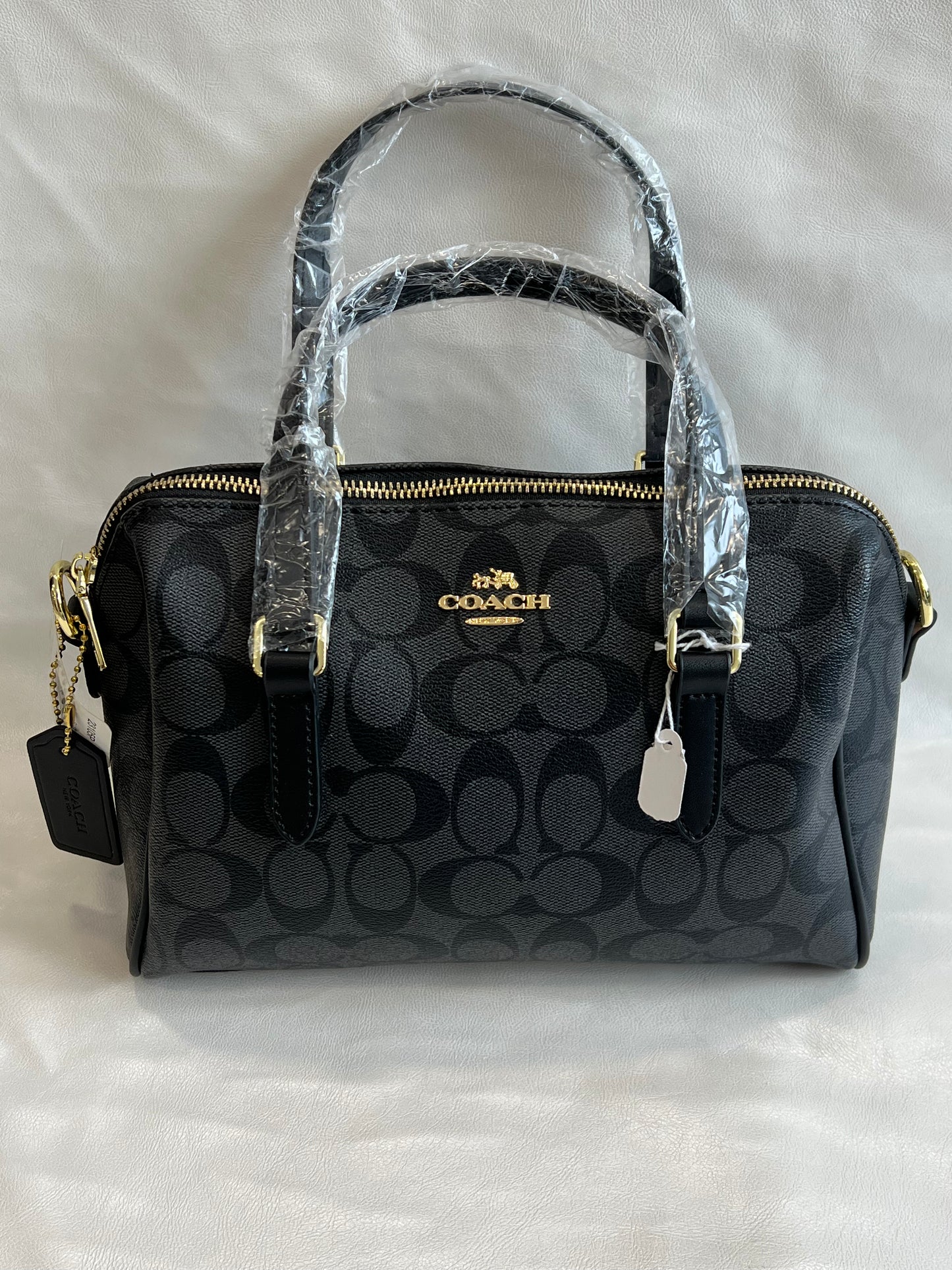 COACH EMBOSSED BLACK MINI SPEEDY ( WITHOUT BOX )