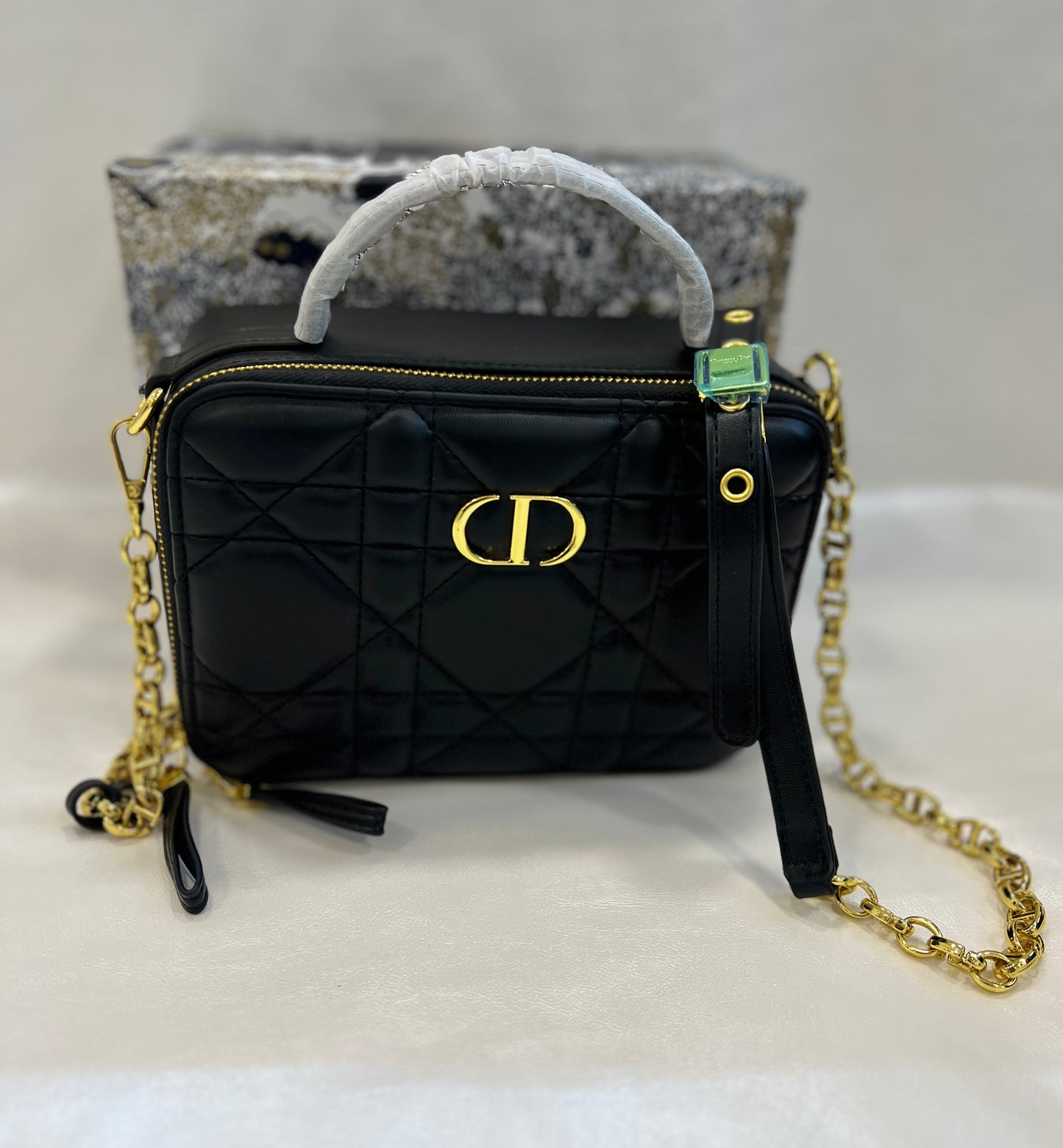 DIOR 30 MONTAIGNE BLACK SLING BAG (WITH BOX)