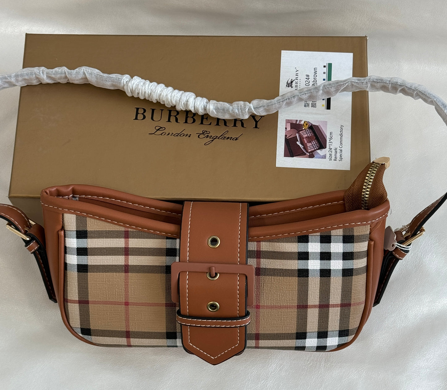 PRADA COFFEE SHOULDER BAG ( WITH BOX )