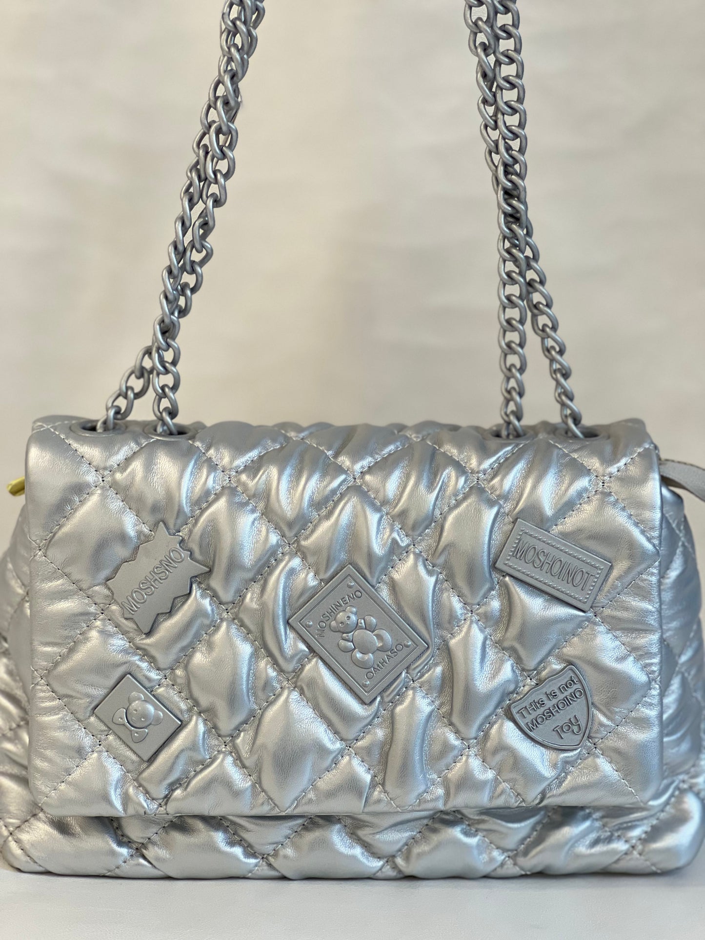 MOSHSNO SILVER CASUAL BAG ( SLING BAG )