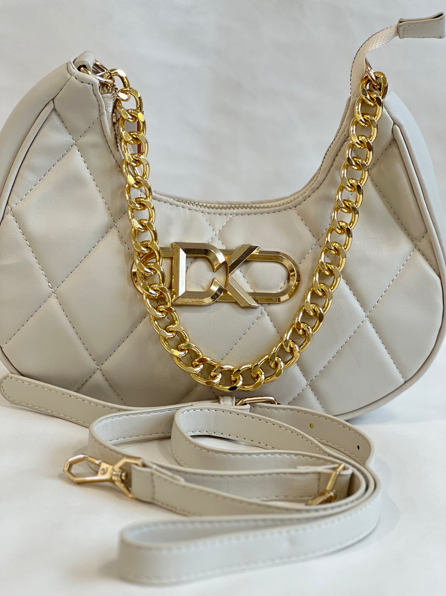 DIANA KORR OFF WHITE SHOULDER BAG