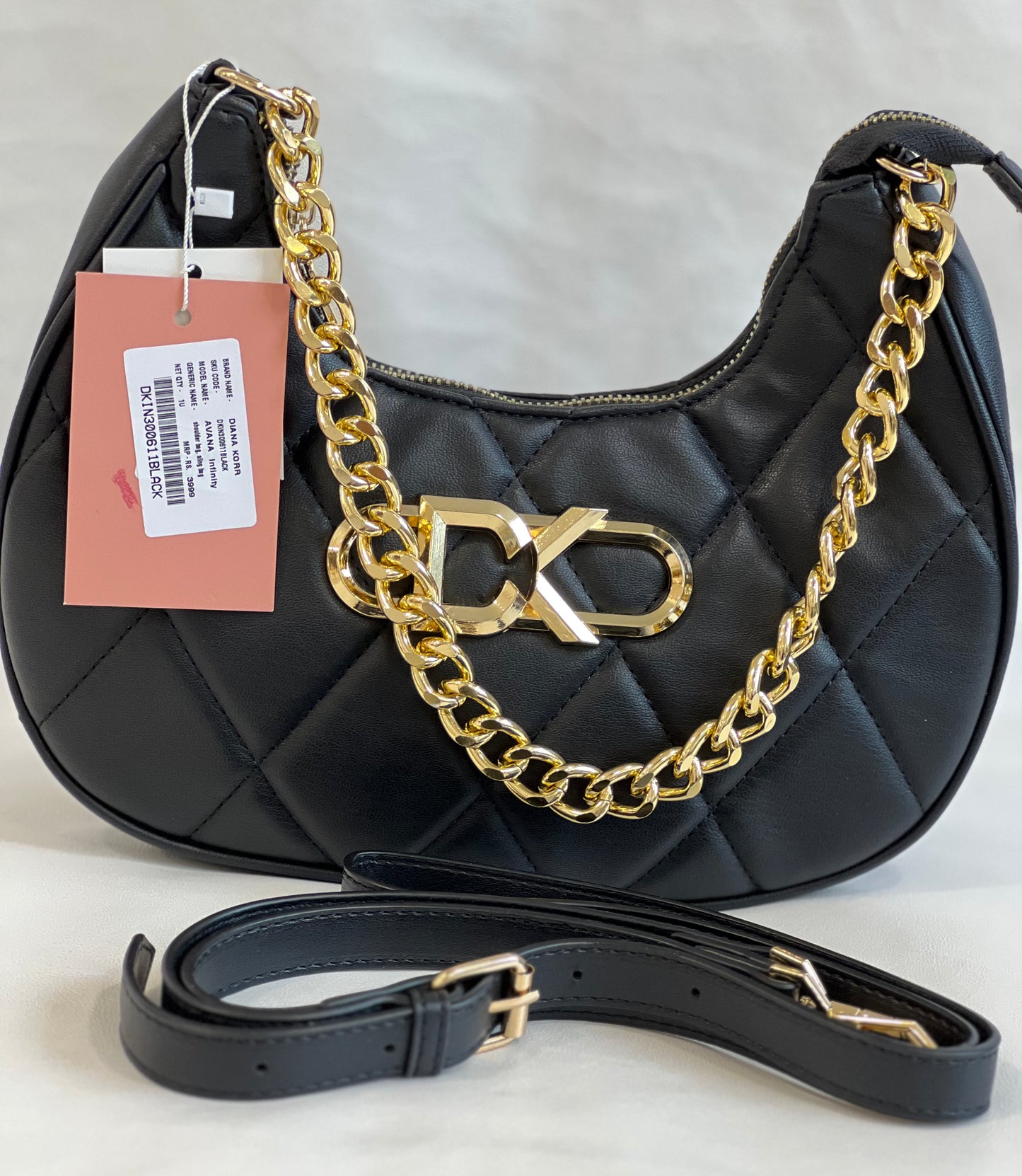 Diana Korr Black sling and shoulder bag