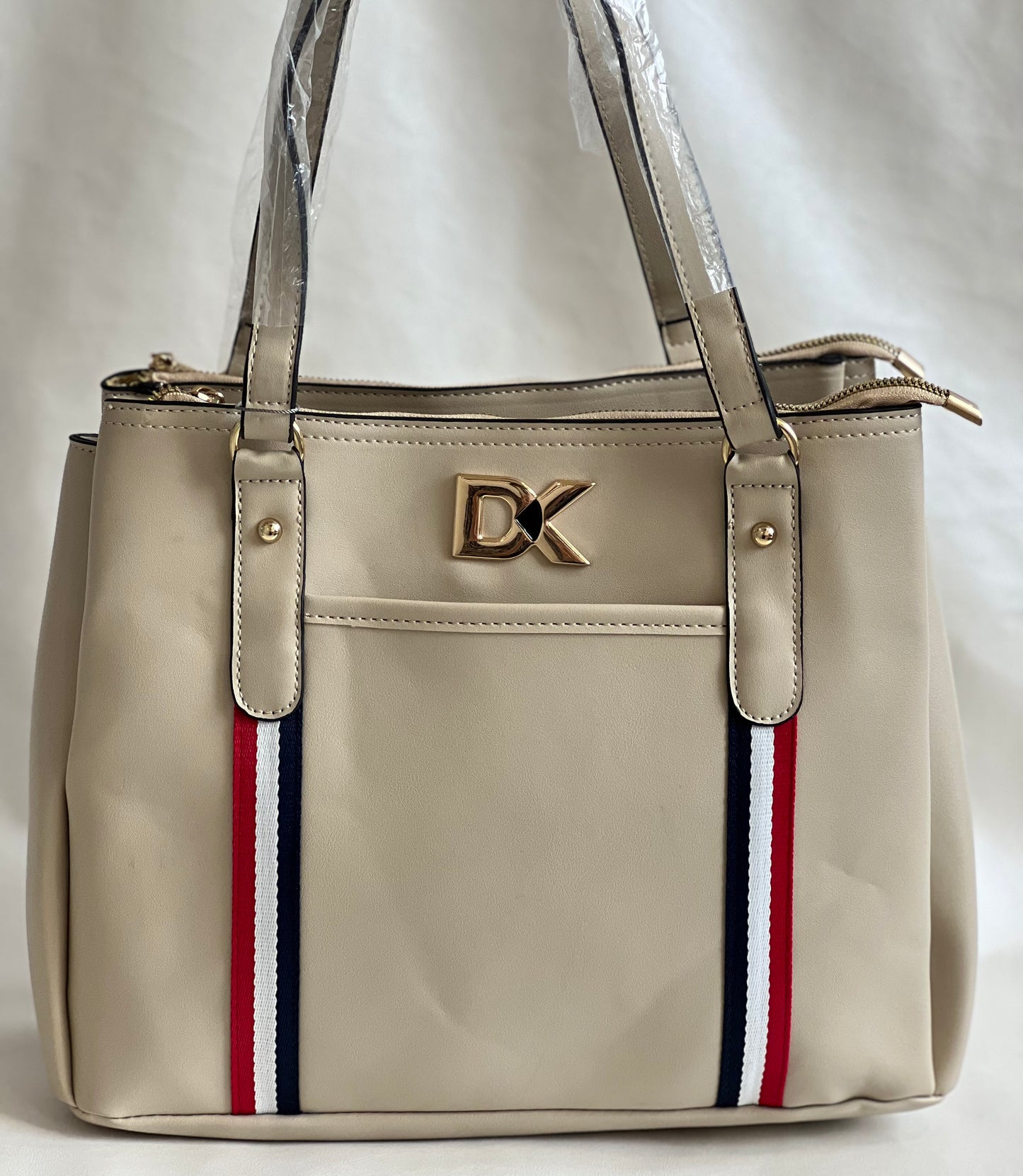 Diana Korr Faux Leather Beige Color Shoulder Bag