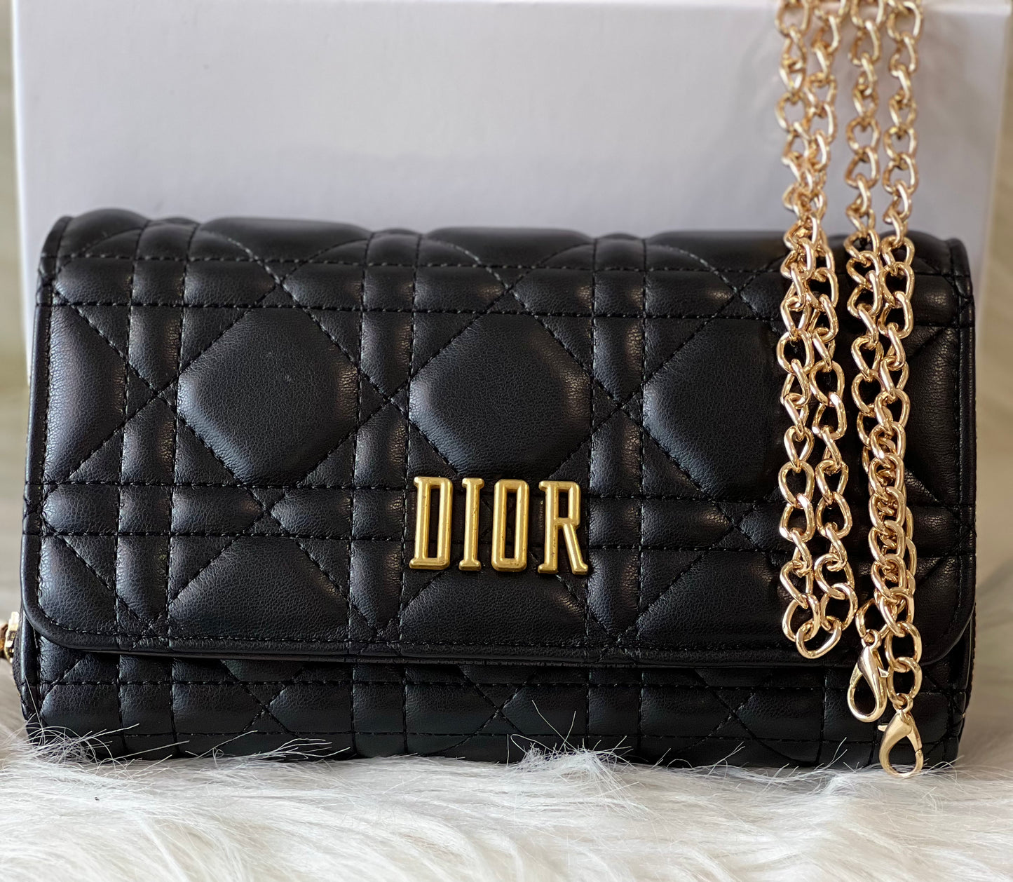 DIOR PREMIUM BLACK SLING BAG & HAND BAG (WITH BOX)