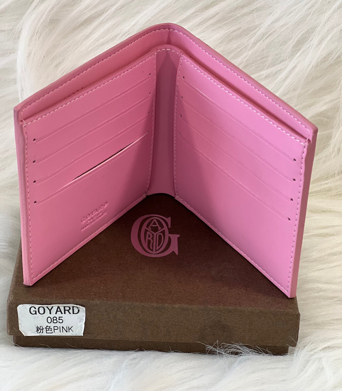 GOYARD PINK COATED CANVAS BIFOLD WALLET ( WITH BOX )