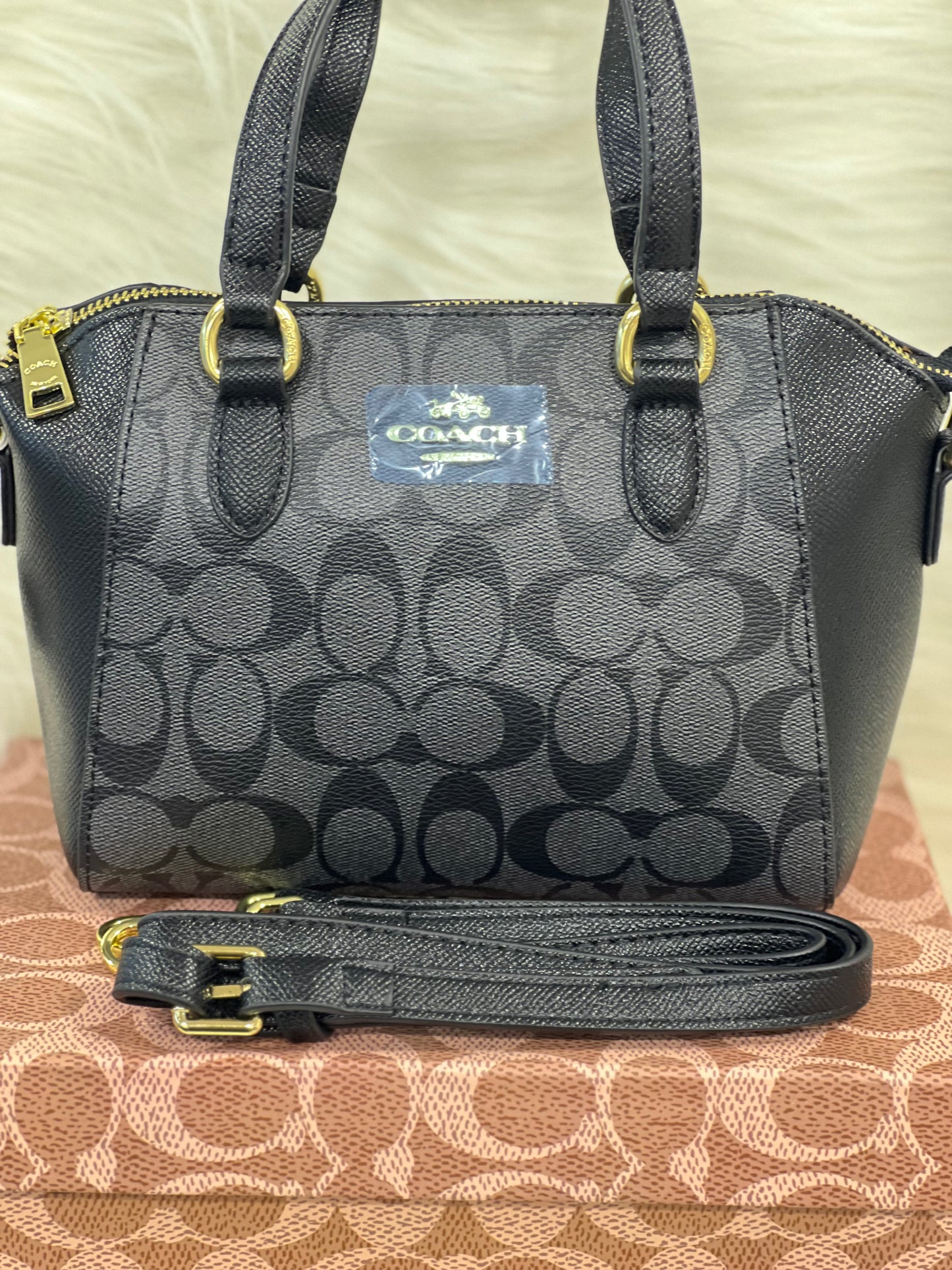 Coach Mini Black Handbag & Shoulder Bag ( With Box )