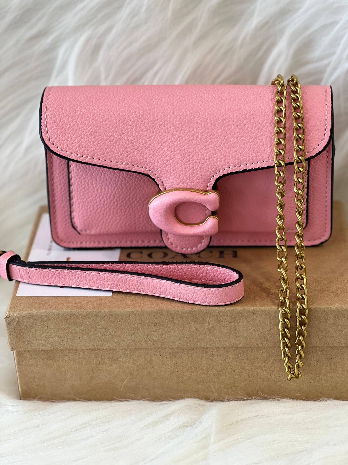 Coaach Pink Small Sling Bag ( With Box )