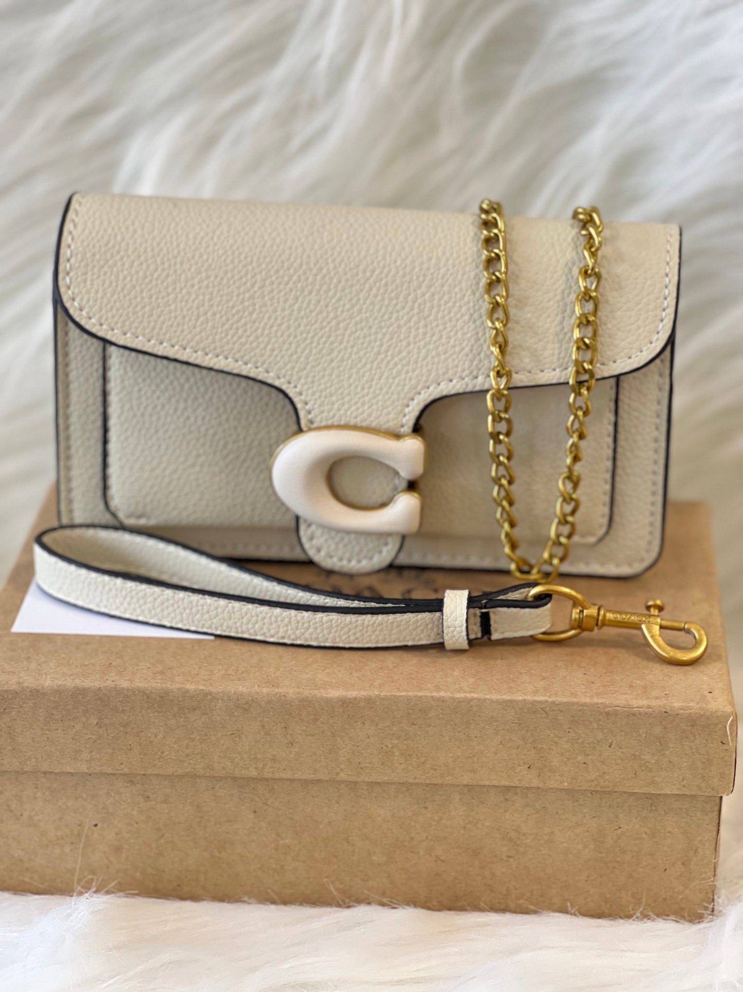 Coaach Off White Small Sling Bag ( With Box )