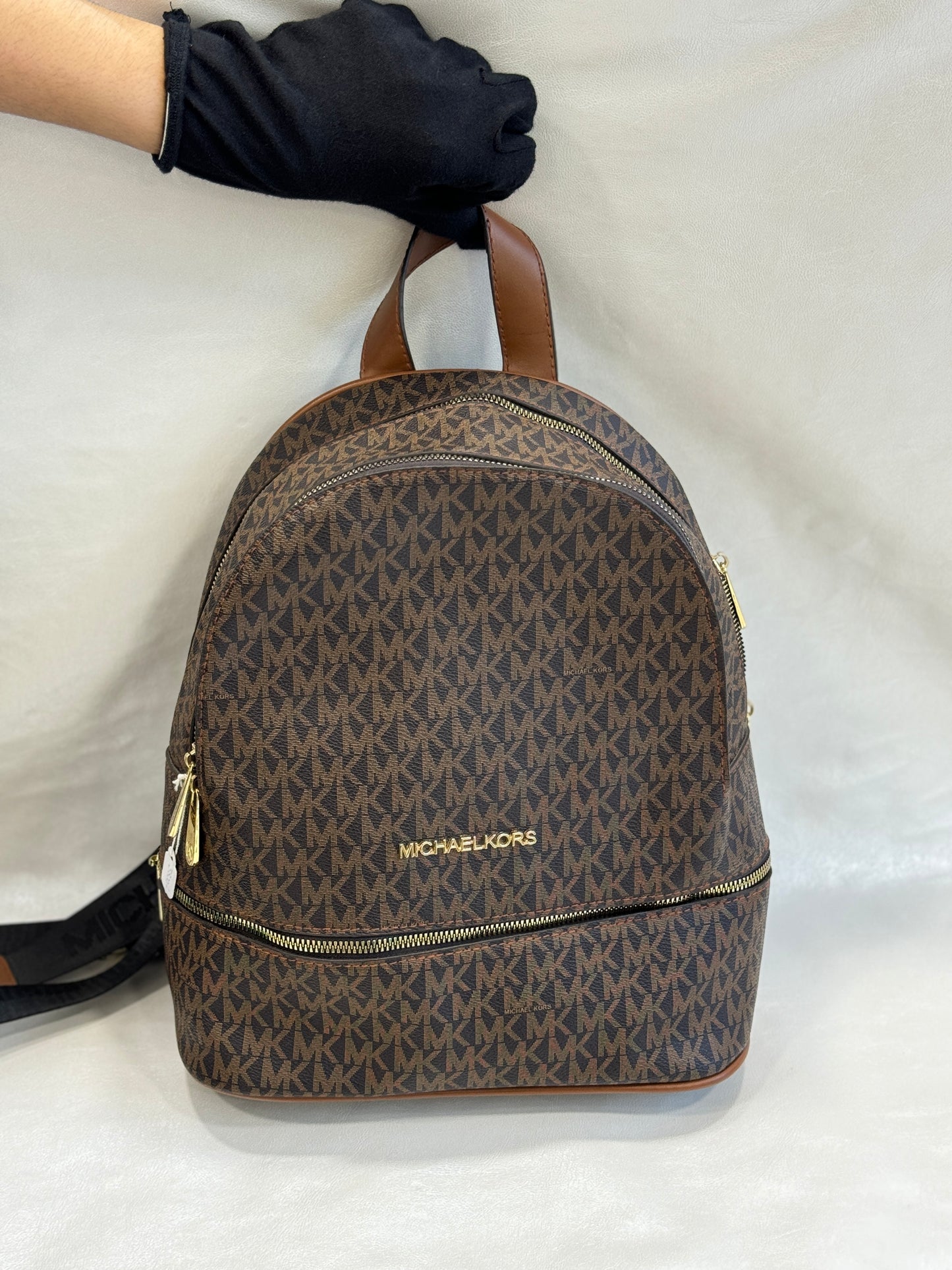 MICHAEL KORS RHEA COFFEE BROWN BACKPACK ( WITHOUT BOX )