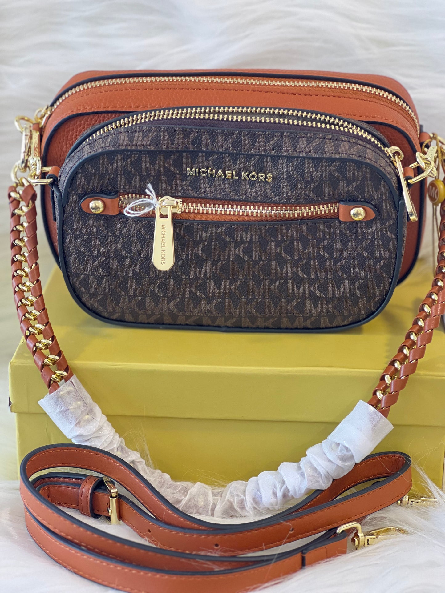 Michael Kors Coffee Brown Shoulder Bag ( With Box )