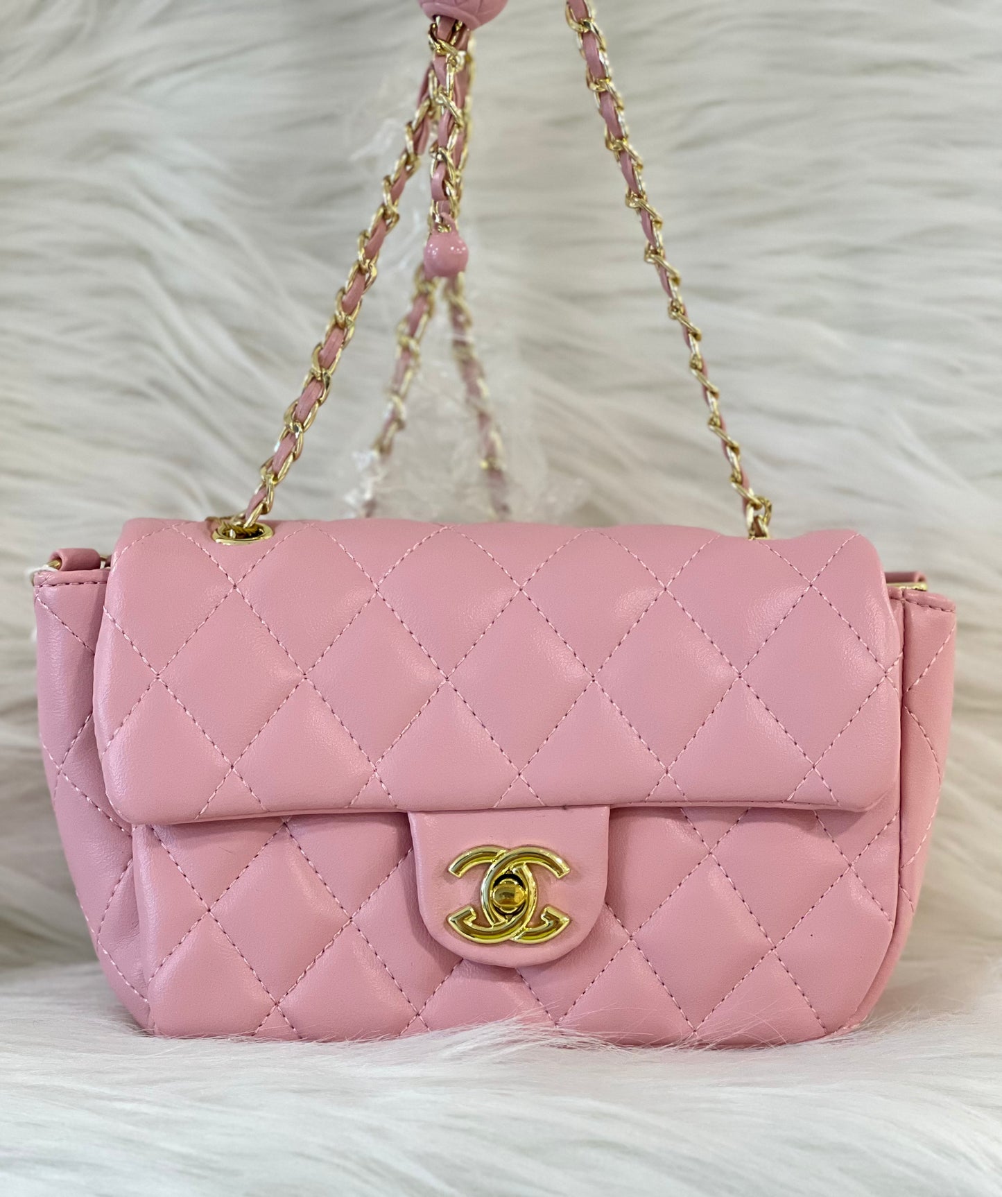 CHANAL CASUAL BAG PINK COLOR ( SLING  BAG )