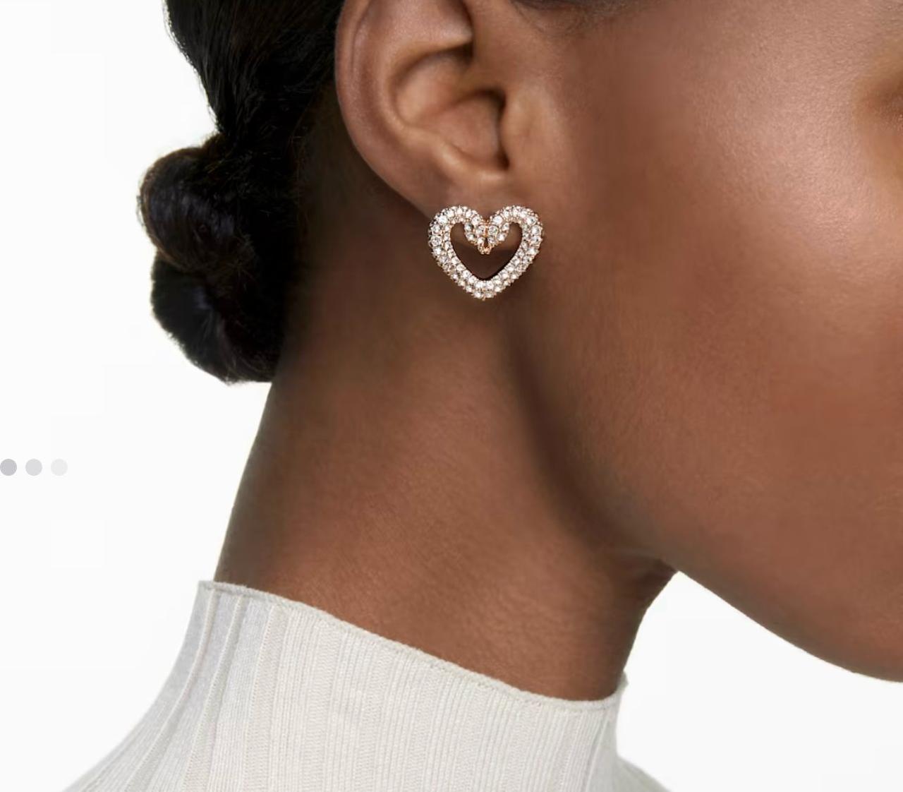 JTBS Bliss White Topaz Heart Earrings