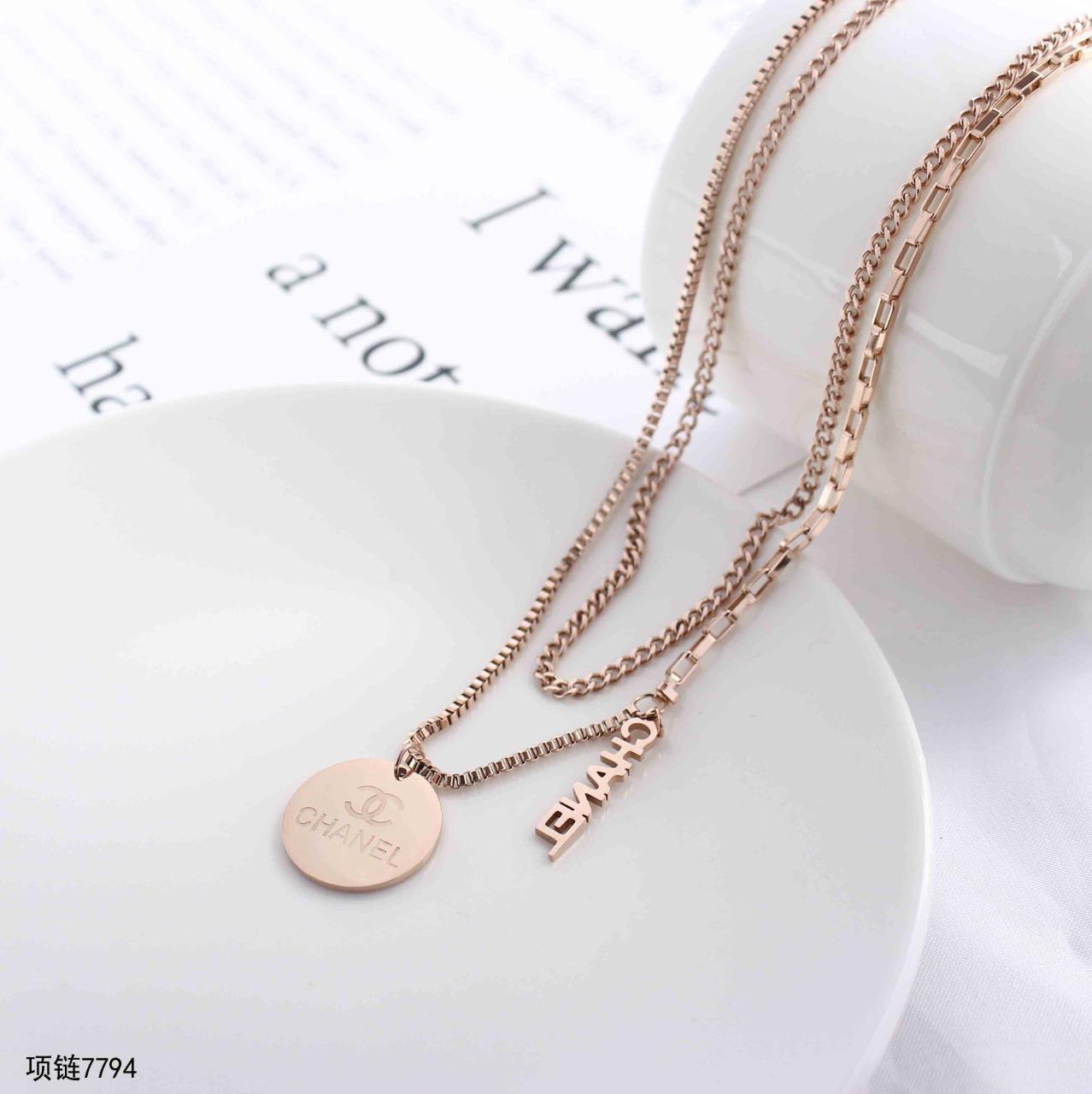 JTBS Women's Multi-Layer Necklace Coin Pendant Simple Necklace