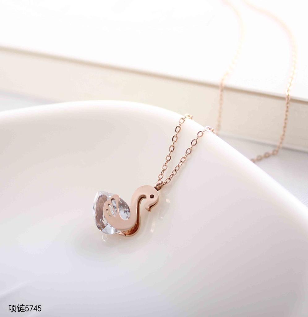 Rose Gold Gold-plated Stainless Steel Pendant