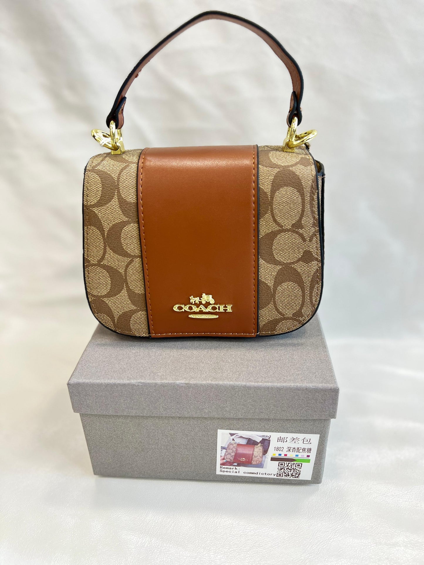 COACH BAG C1802 APRICOT ( WITH BOX )