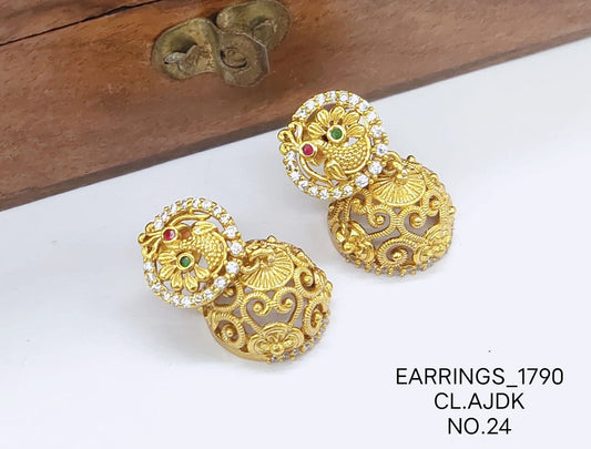 JTBS Antique stone jhumkas
