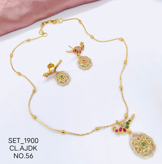 JTBS Chain With Pendant And Earrings