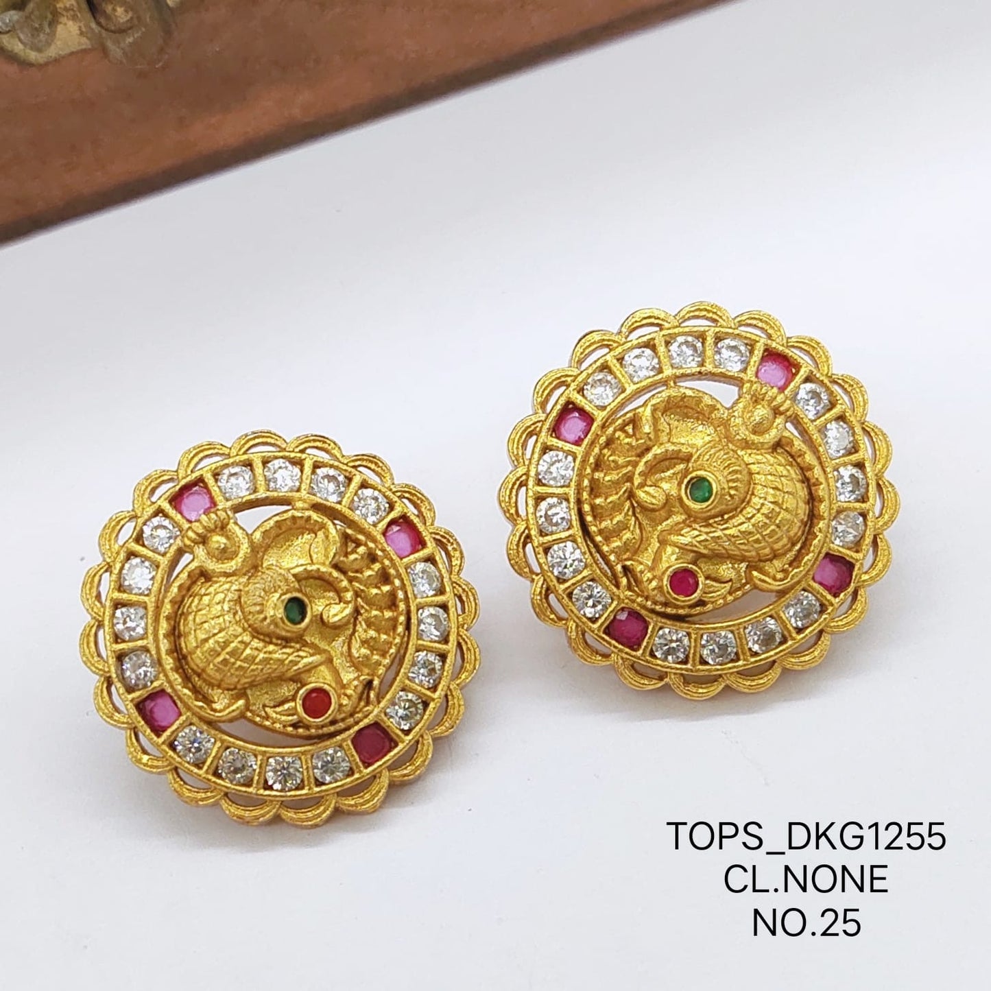 JTBS Designer Earnings With Colorfull Stones