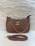 ECONOMICAL SLING BAG WITH LONG + SHORT SLINGS TBS-NB-CHANEL-01PINKISH