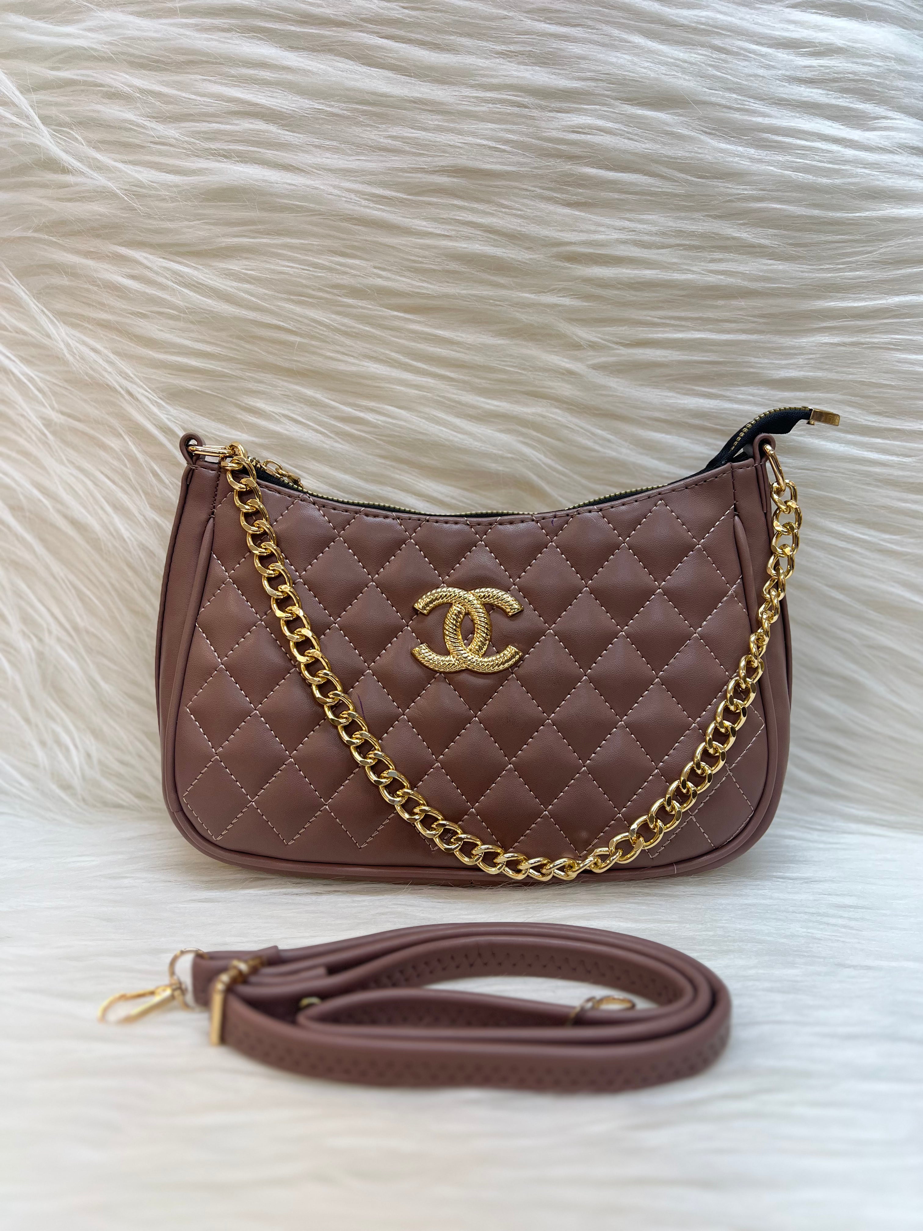ECONOMICAL SLING BAG WITH LONG + SHORT SLINGS TBS-NB-CHANEL-01PINKISH