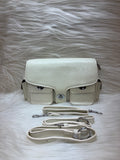 LEATHER IMPORTED SHOULDER BAG TBS-36 WHITE