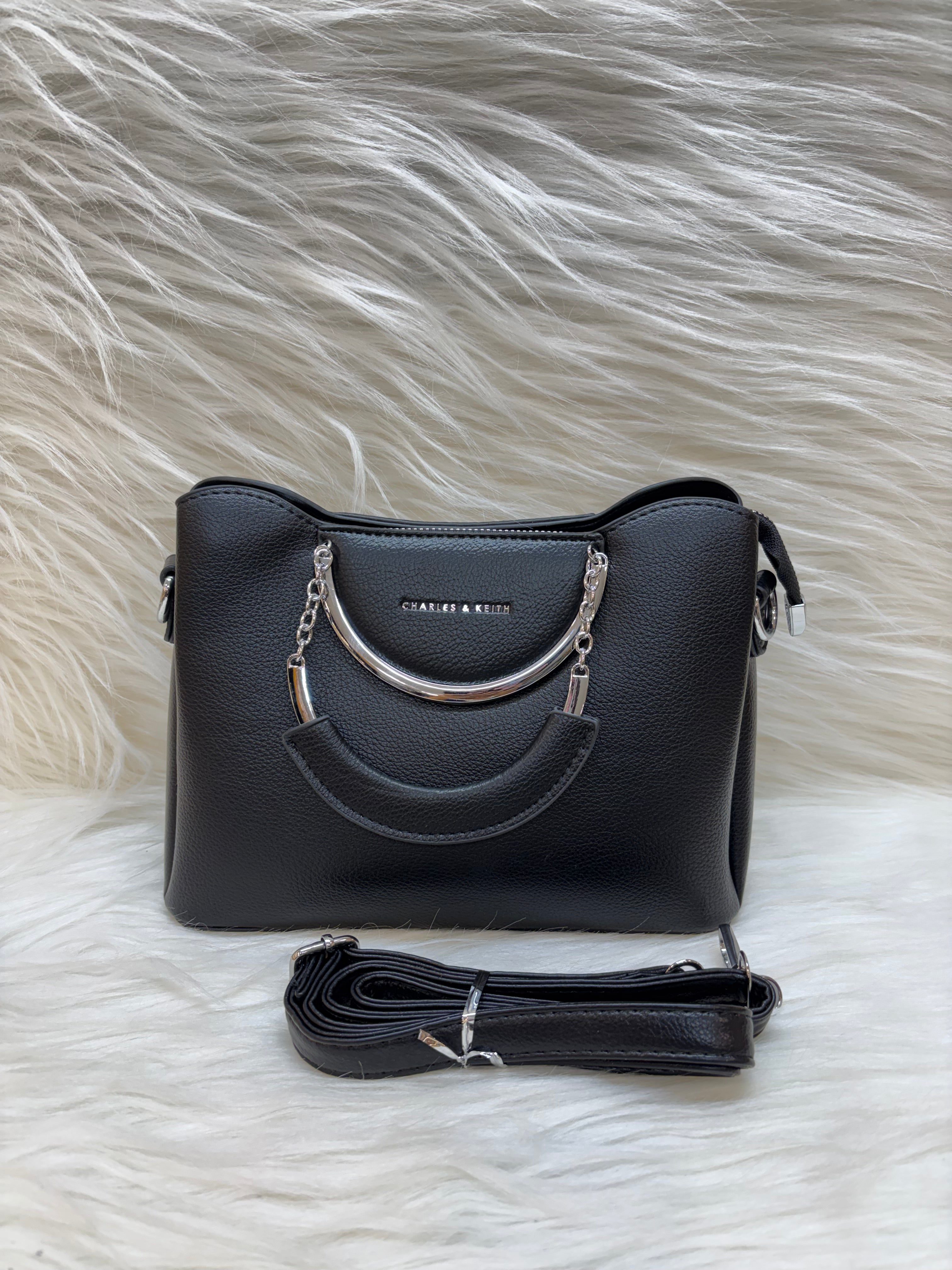 CHARLES & KEITH IMPORTED HAND BAG TBS-46 BLACK