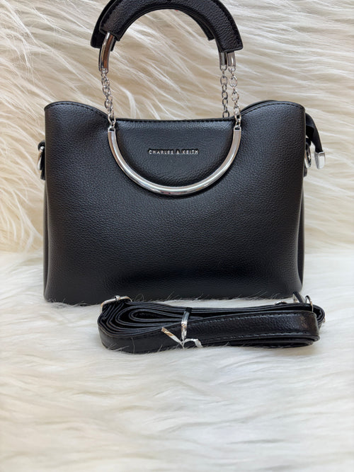 CHARLES & KEITH IMPORTED HAND BAG TBS-46 BLACK
