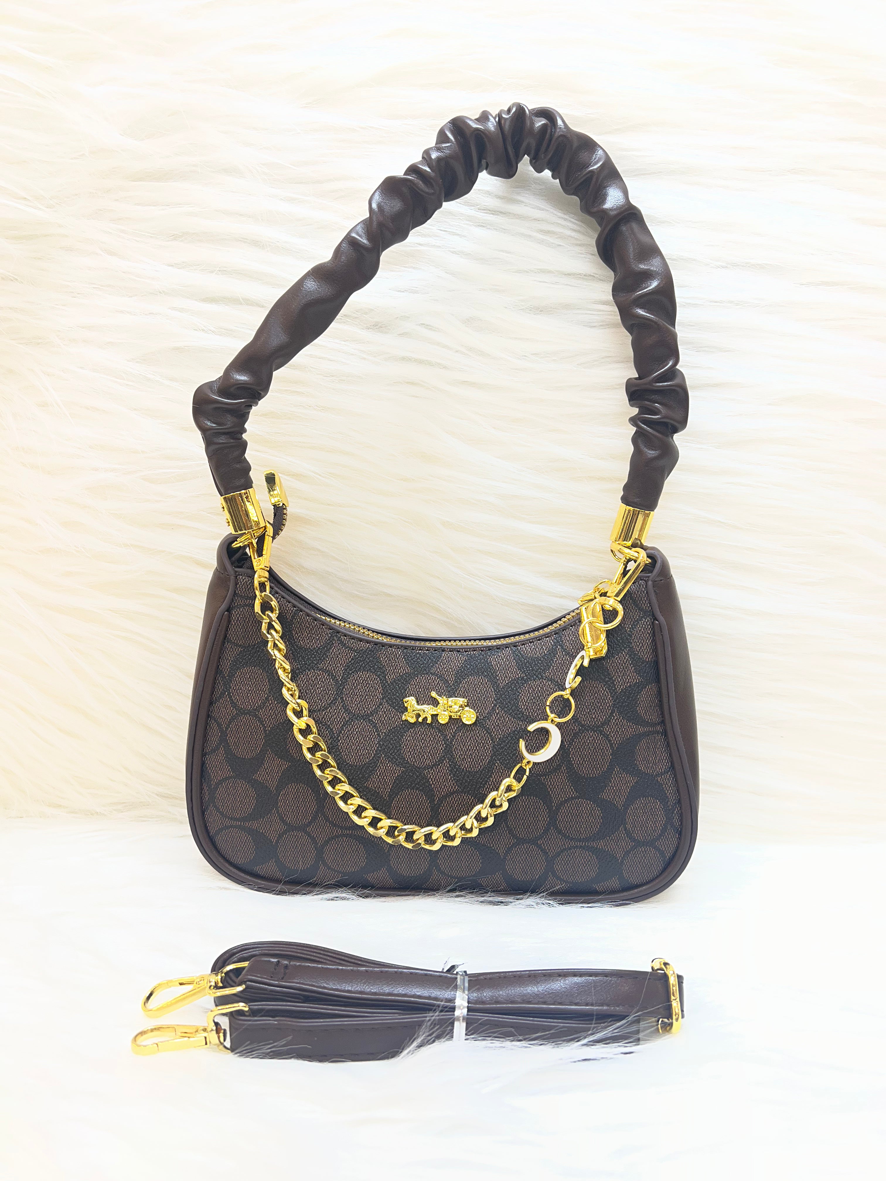 COACH IMPORTED SLING BAG TBS-23 BROWN-BLACK