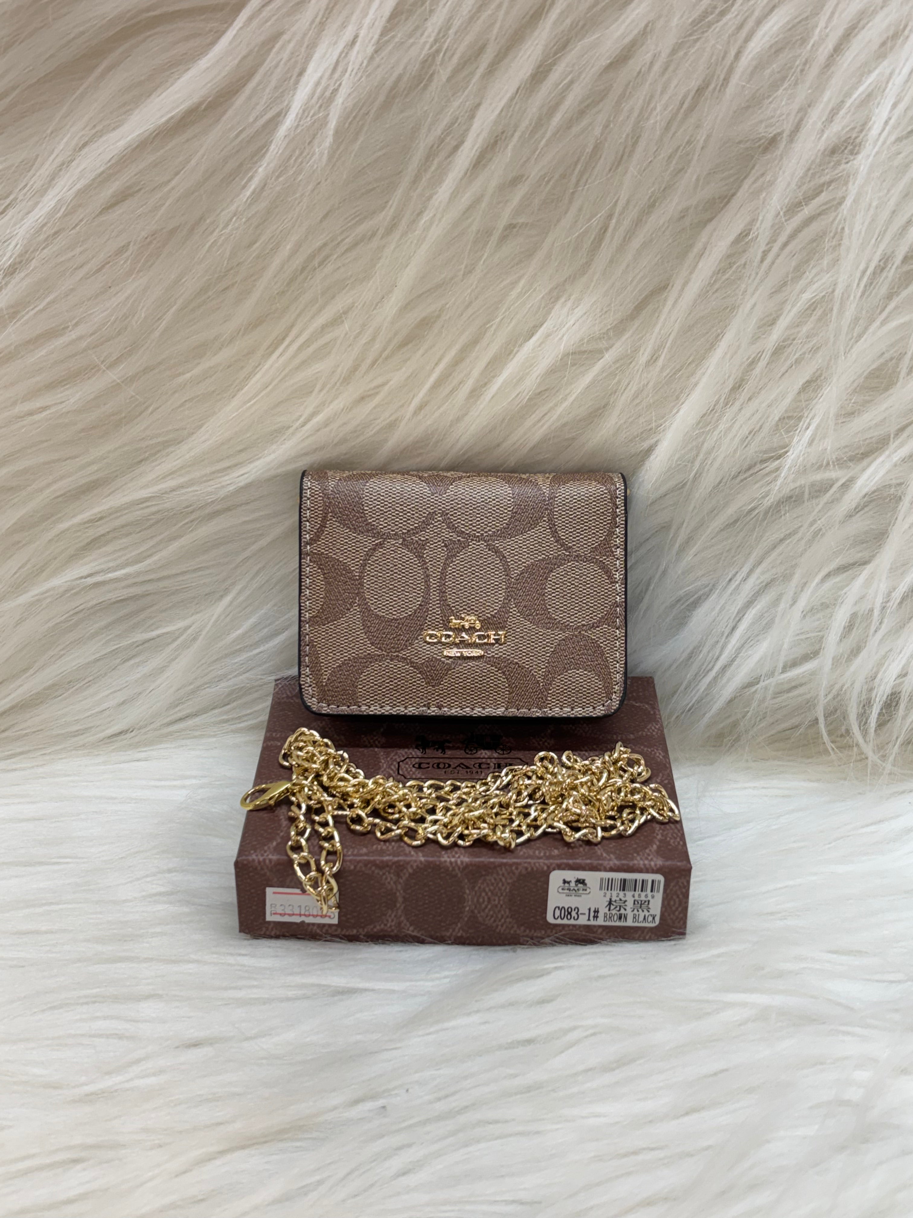 COACH PREMIUM MINIATURE SLING BAG TBS-315 COFFEE BLACK