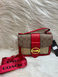 COACH IMPORTED HAND BAG TBS-0102 RED