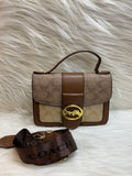 COACH IMPORTED HAND BAG TBS-0103 BROWN