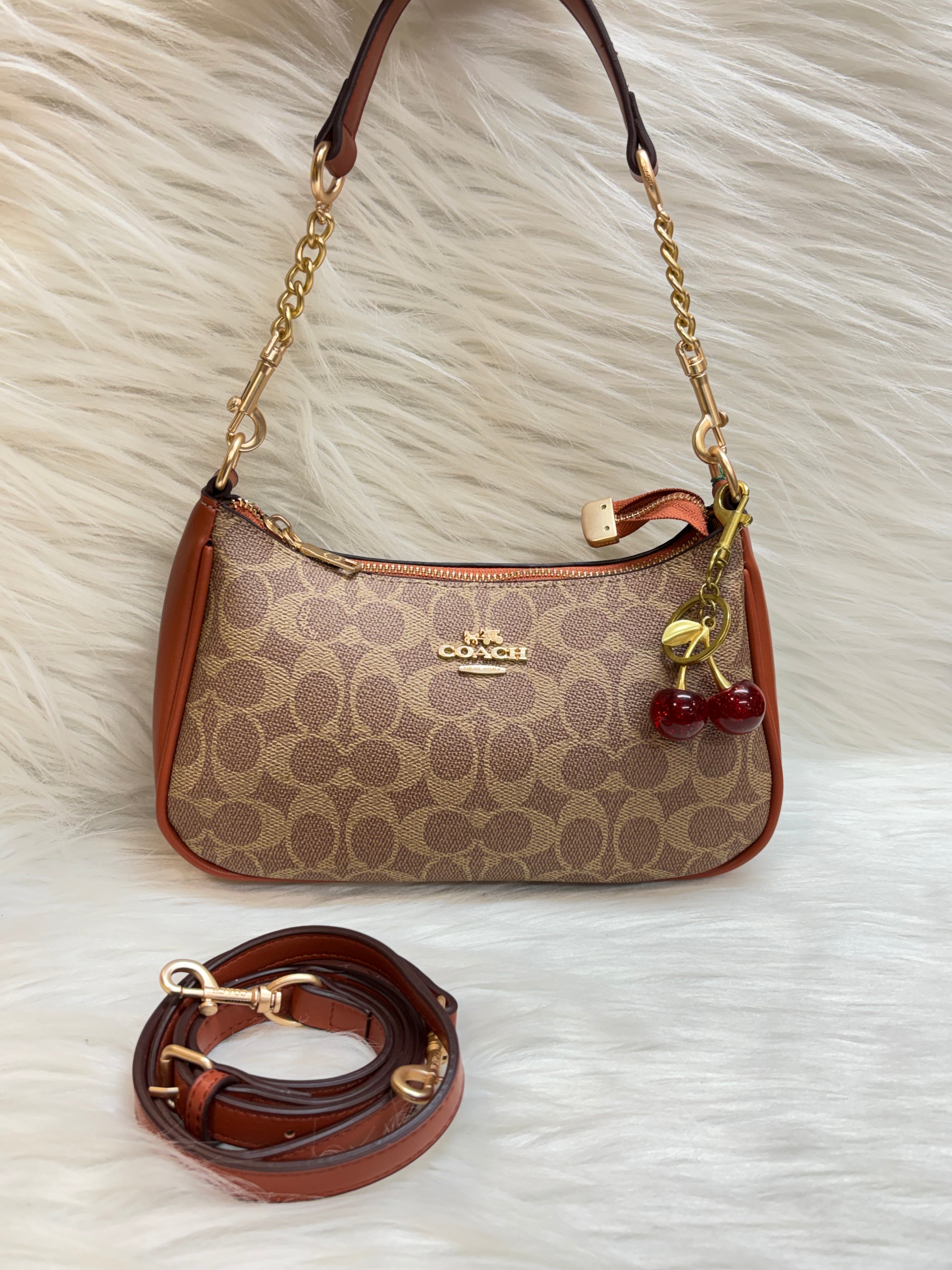COACH PREMIUM SLING BAG TBS-00336 APRICOT TAN