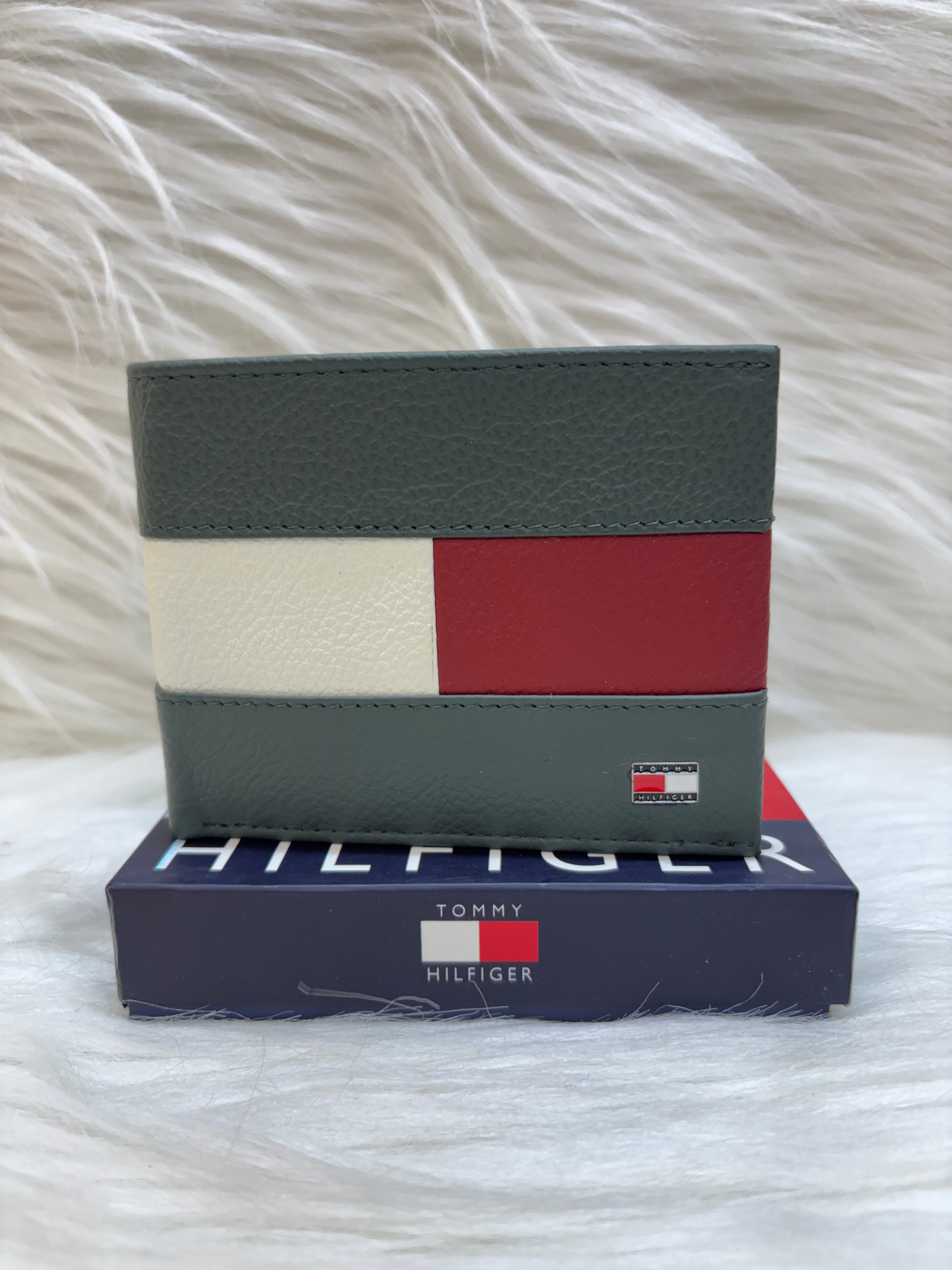 TOMMY HILFIGER MEN'S WALLET TBS-B-4- GREEN