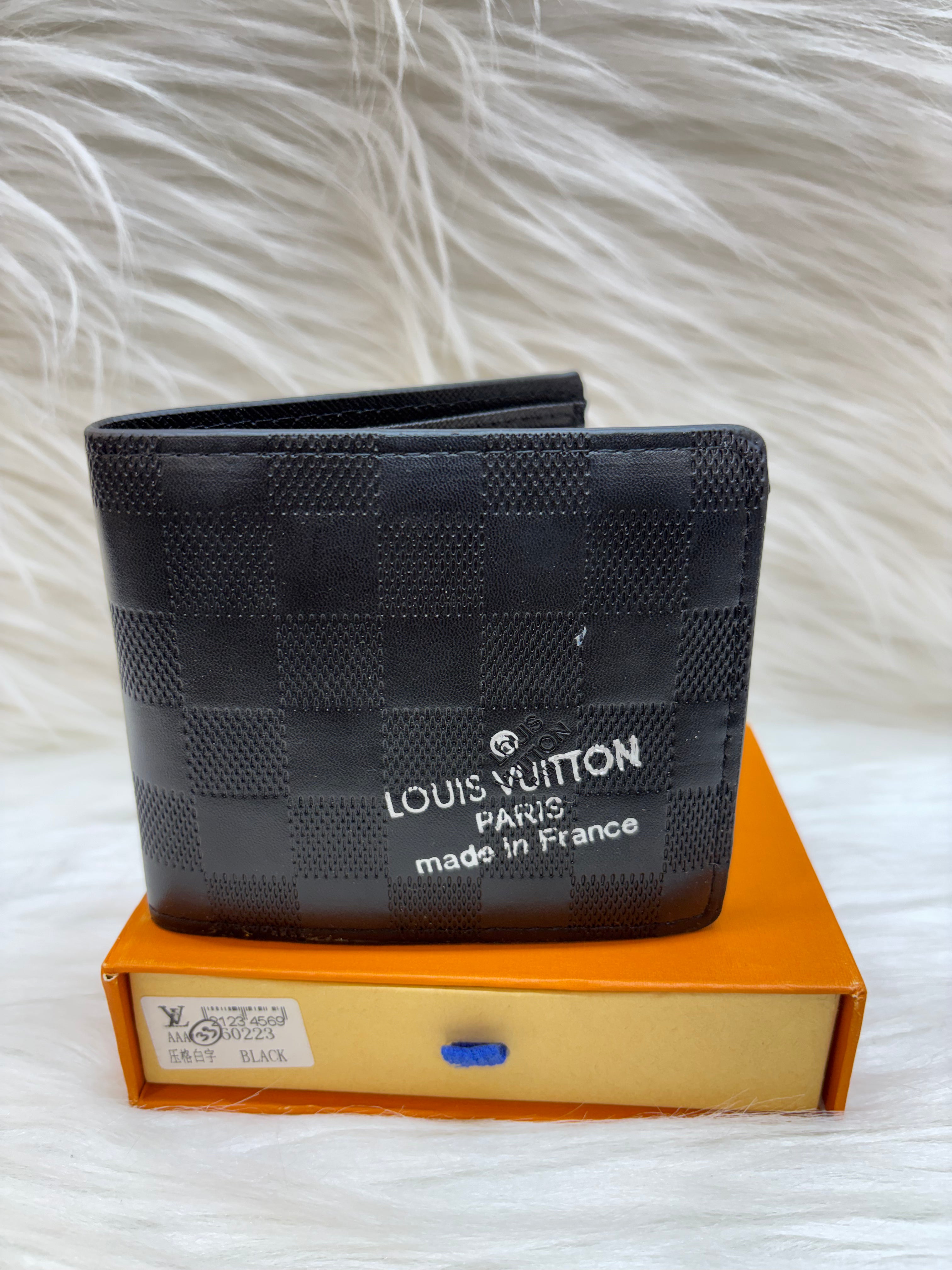 LV MEN'S WALLET TBS-B-15-BLACK-W-WHITE