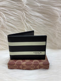 COACH MEN'S WALLET TBS-B-22-BLACK-WHITE