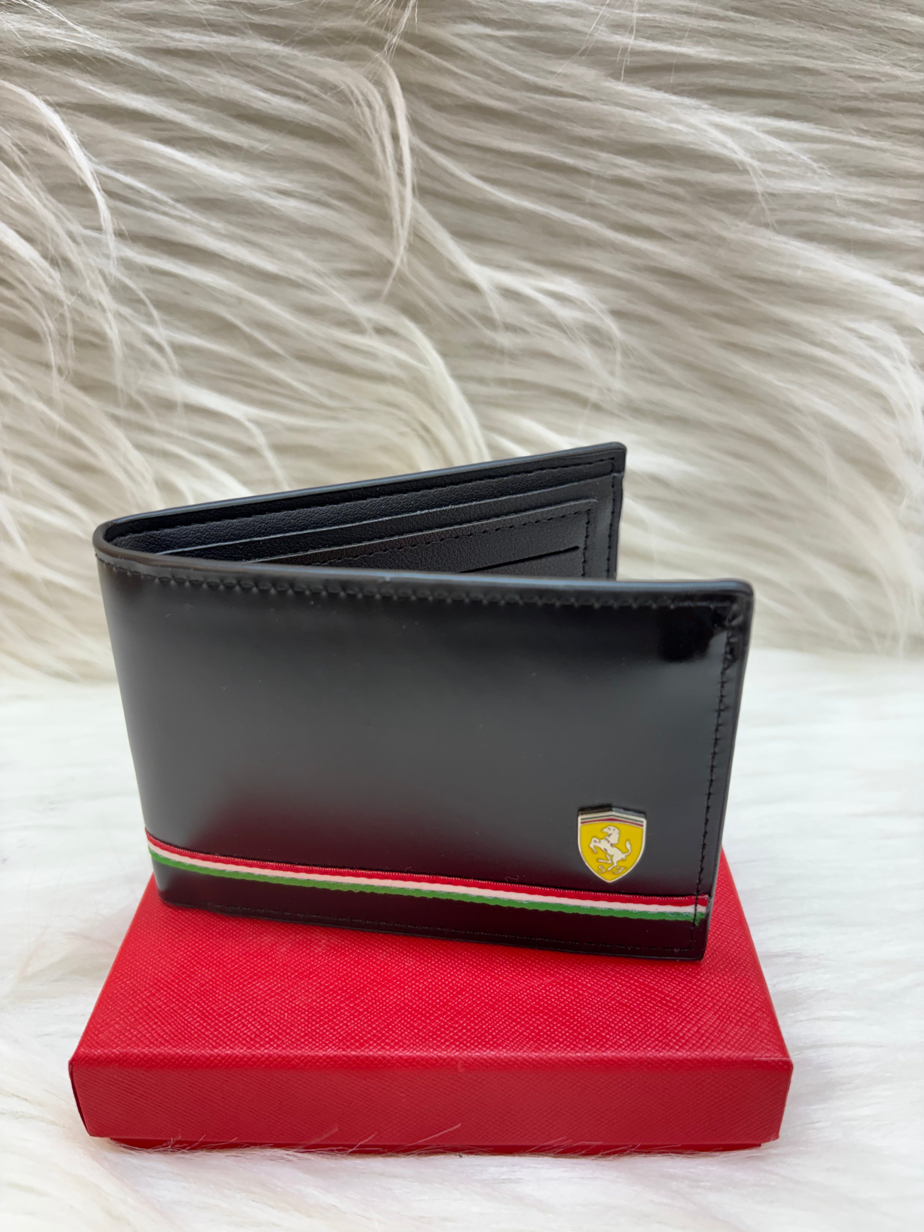 FERRARI MEN'S WALLET TBS-B-41-BLACK
