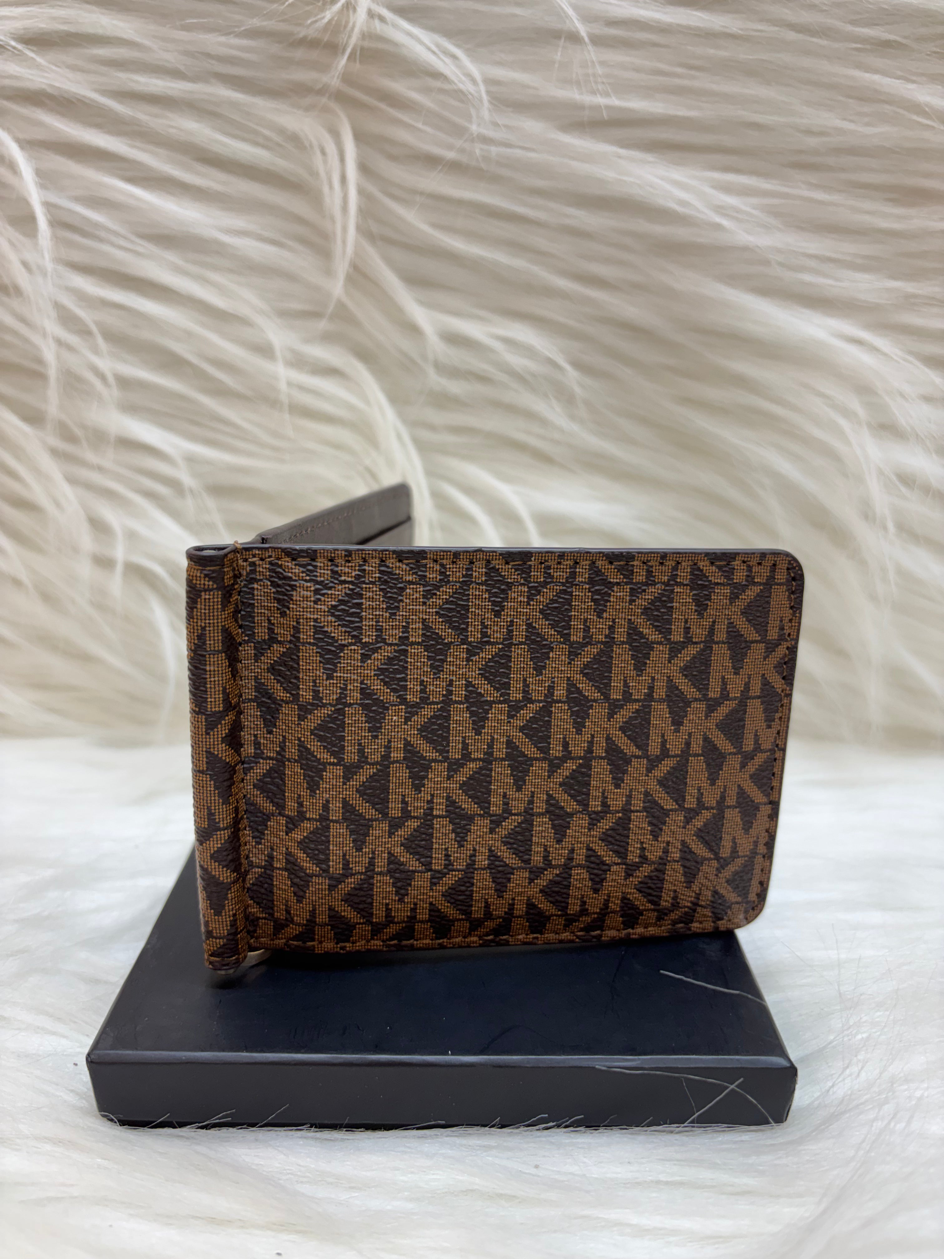 MICHEAL KORS MEN'S MONEY CLIP WALLET TBS-B-45-BROWN