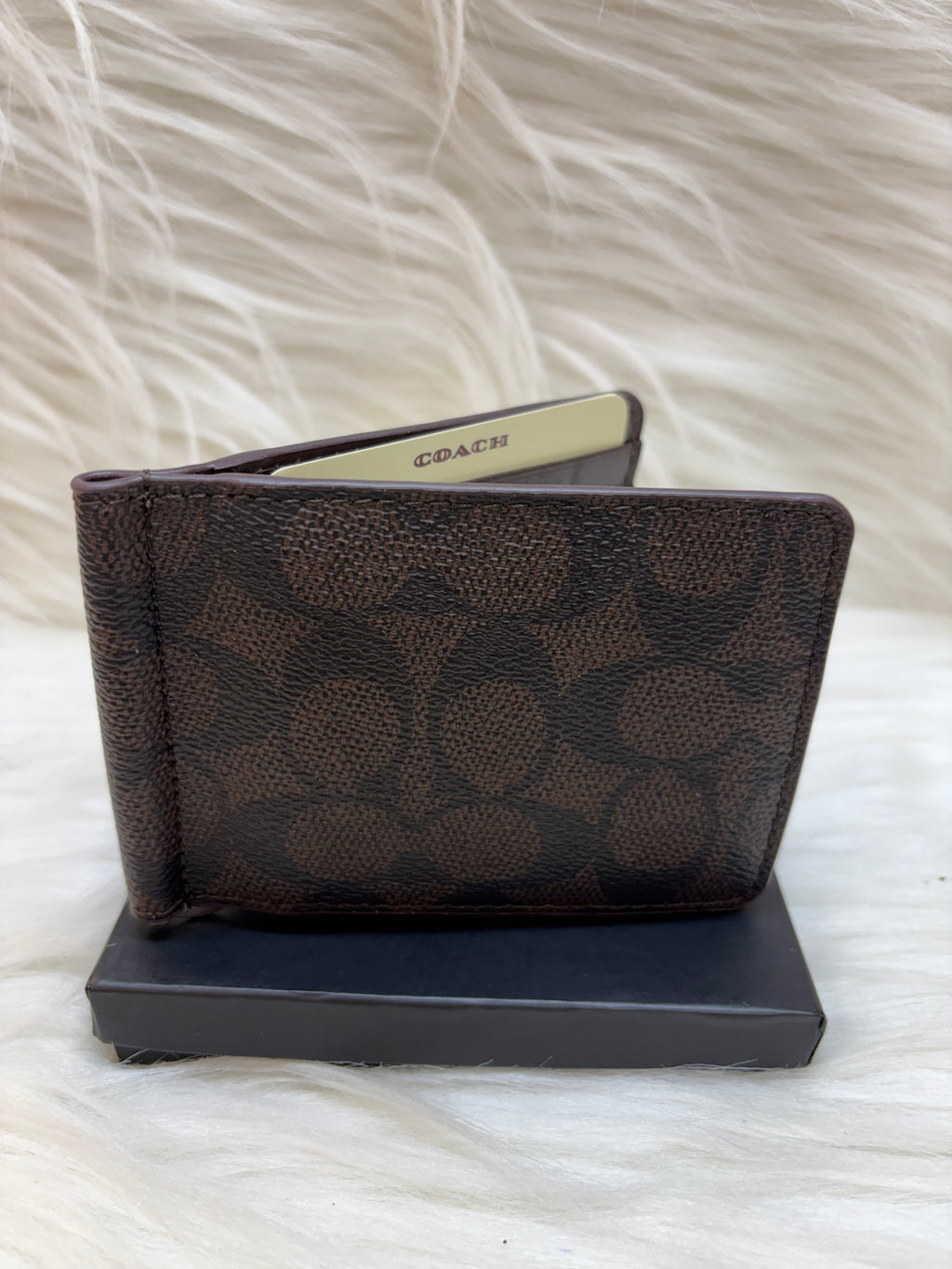 COACH  MEN'S MONEY CLIP WALLET TBS-B-46-BROWN