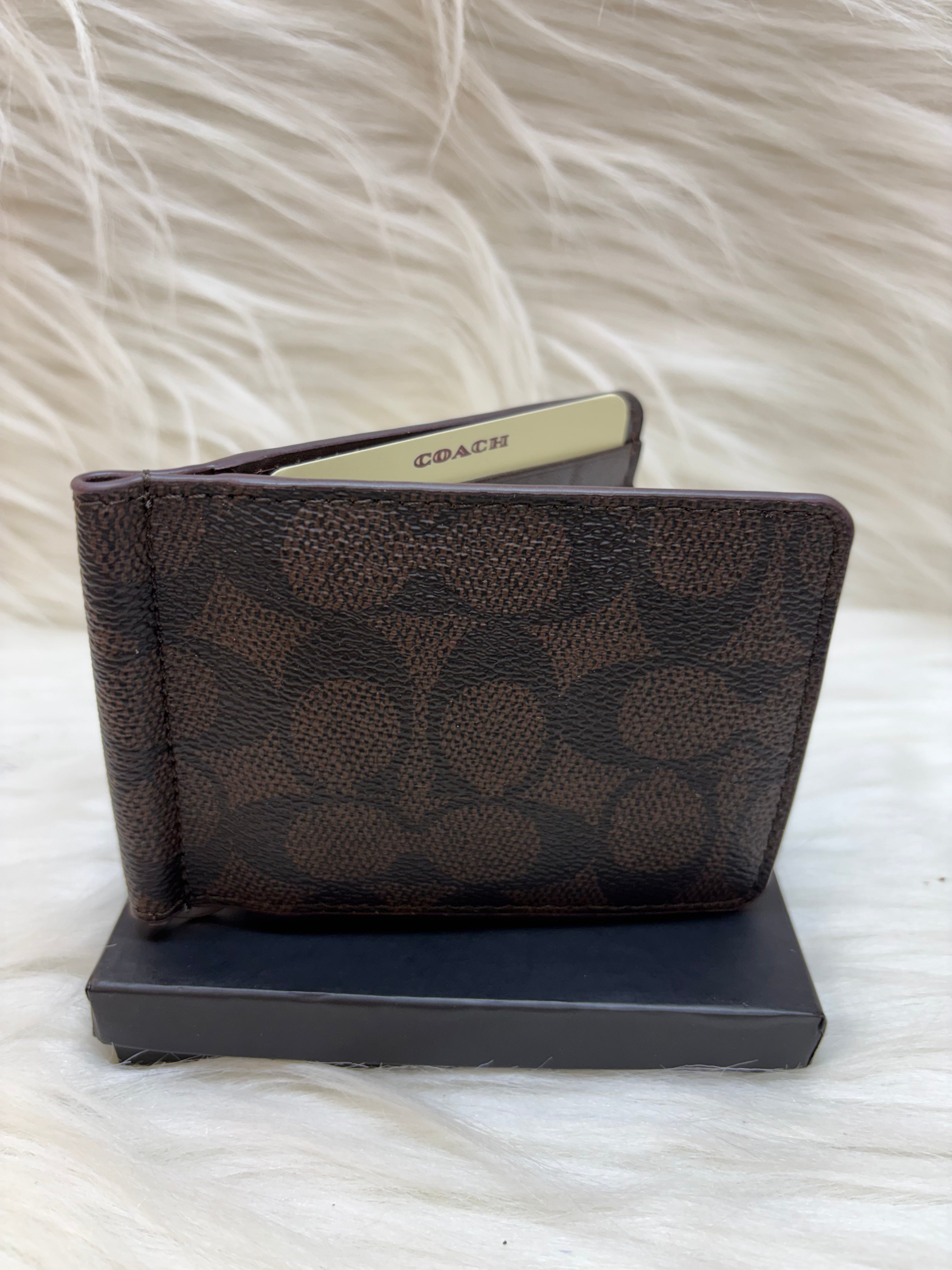 COACH  MEN'S MONEY CLIP WALLET TBS-B-46-BROWN
