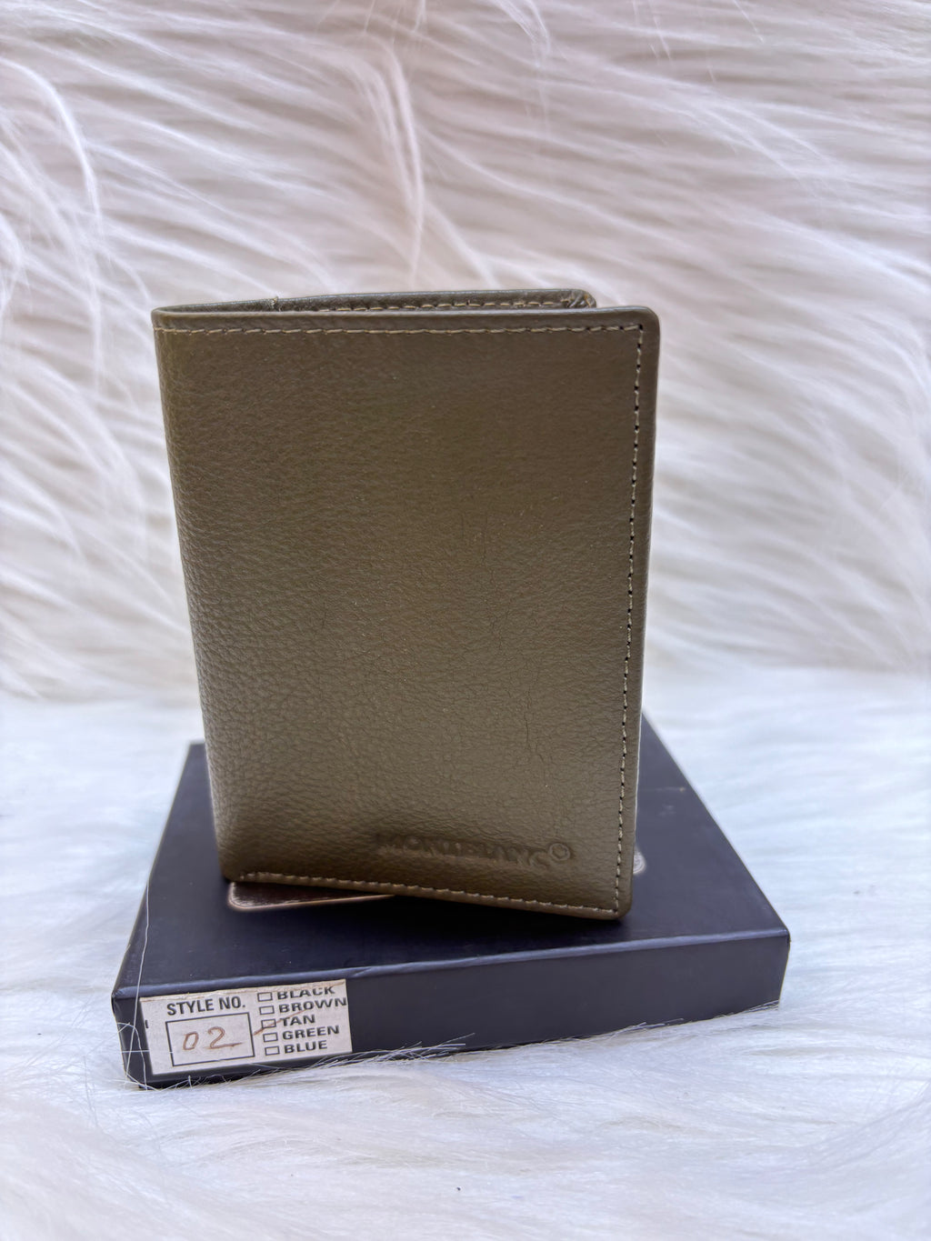 MONT-BLANC MEN'S CARD HOLDER WALLET TBS-B-47-GREEN