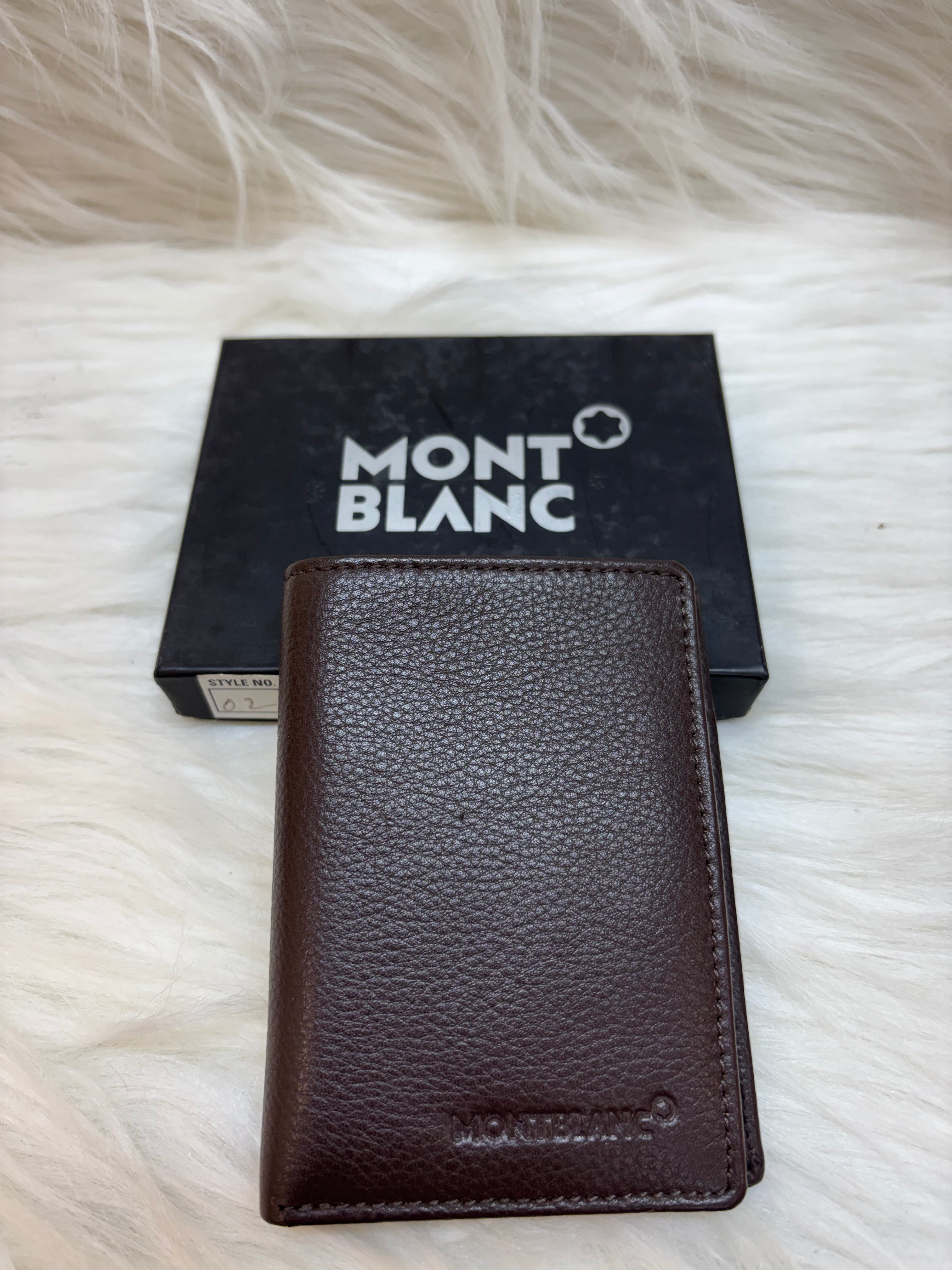 MONT-BLANC MEN'S CARD HOLDER WALLET TBS-B-48-BROWN