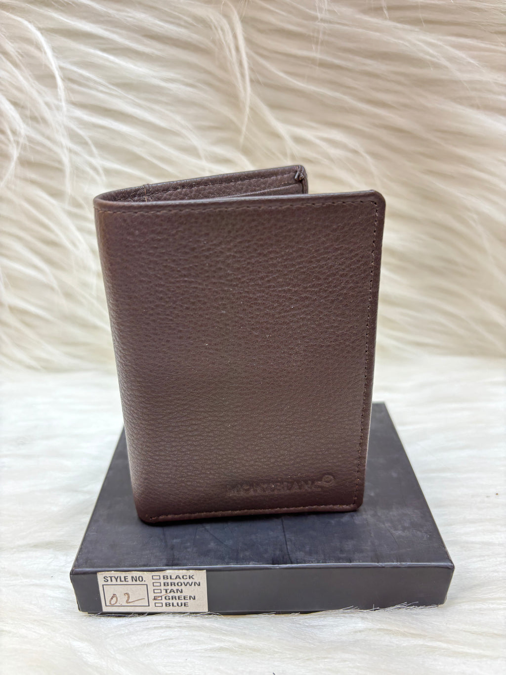 MONT-BLANC MEN'S CARD HOLDER WALLET TBS-B-48-BROWN
