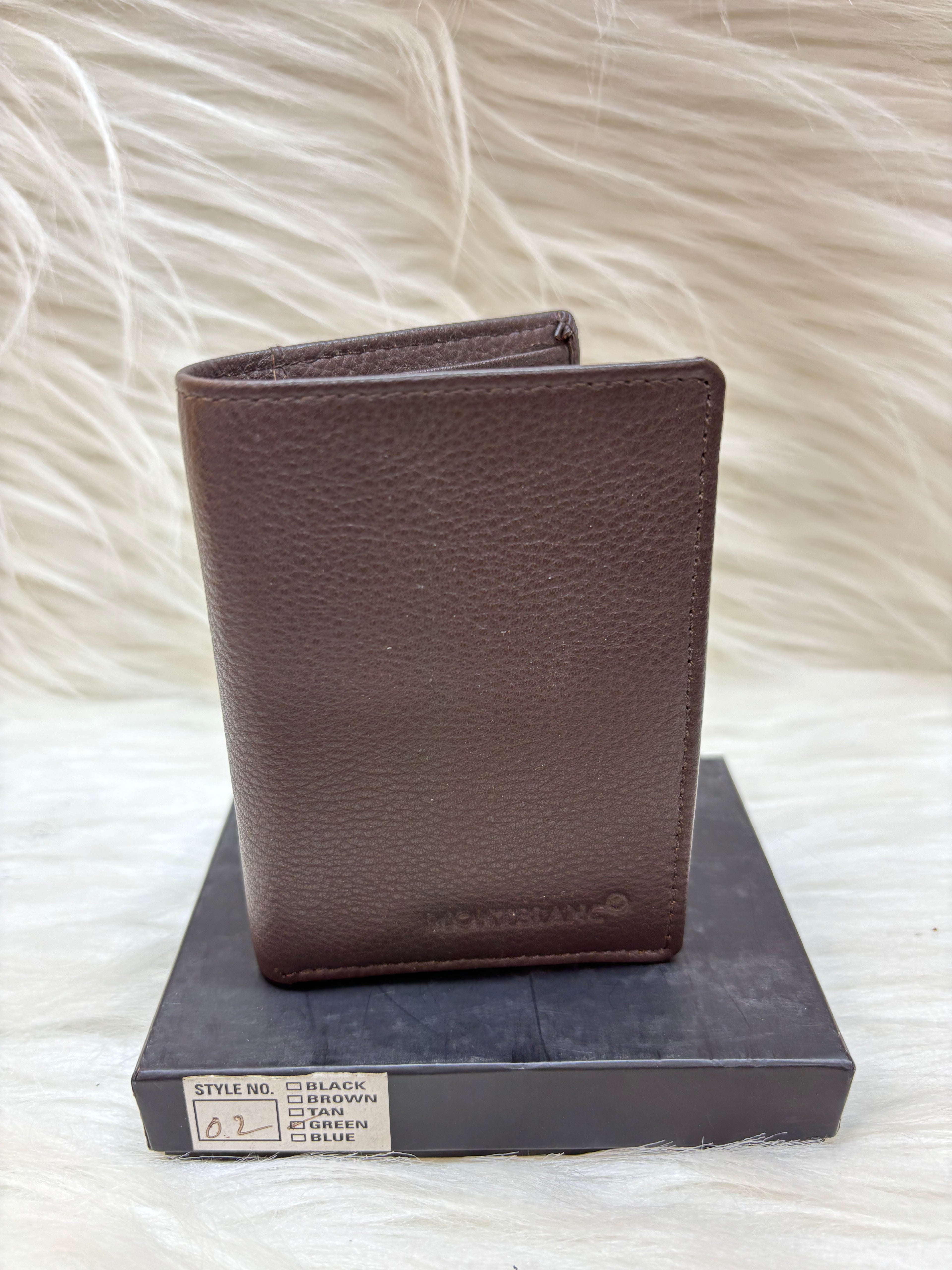 MONT-BLANC MEN'S CARD HOLDER WALLET TBS-B-48-BROWN