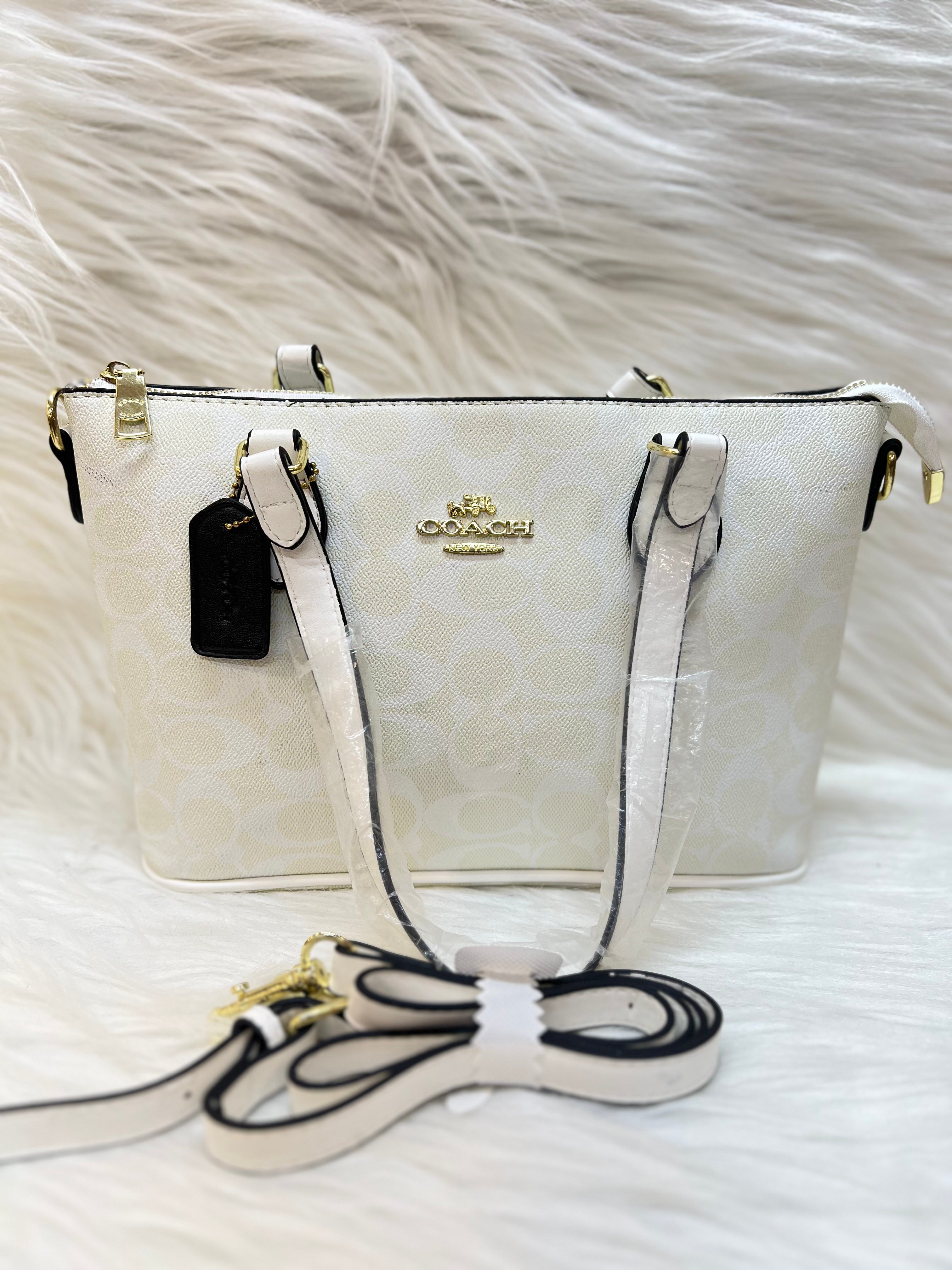 COACH IMPORTED HAND BAG TBS-076 WHITE