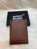 MONT-BLANC MEN'S CARD HOLDER WALLET TBS-B-49-BROWN