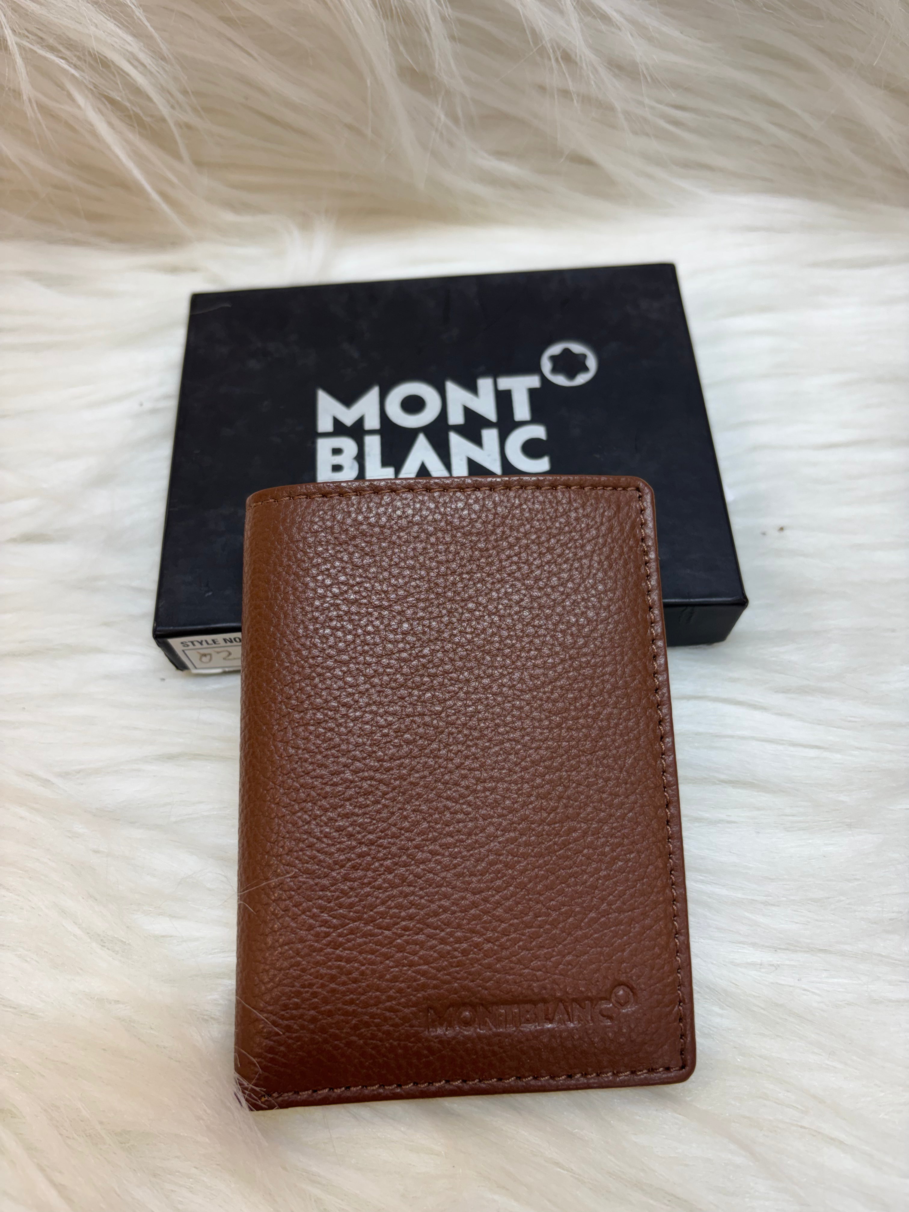MONT-BLANC MEN'S CARD HOLDER WALLET TBS-B-49-BROWN